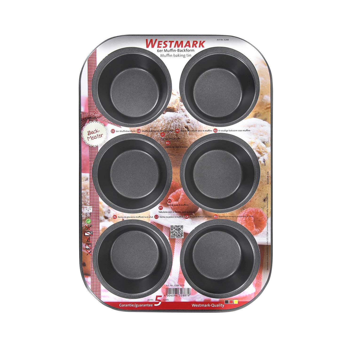westmark-back-meister-32882270-moule-muffins-pour-6-muffins-acier-lamin-froid-an image 7