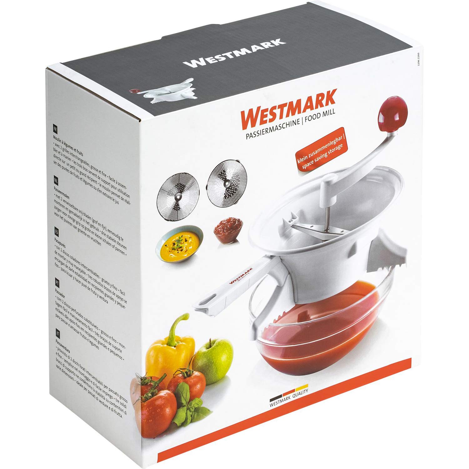 westmark-moulin-l-gumes-23-cm-avec-2-disques-perfor-s-passe-vite-machine-filtrer image 8