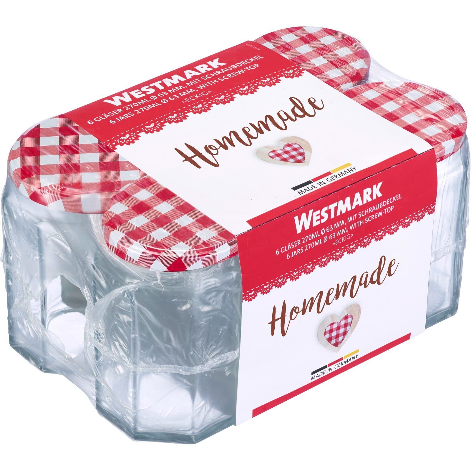 westmark-66432270-set-de-6-verres-carr-s-288-ml-verre-transparent-diam-tre-63-mm image 6