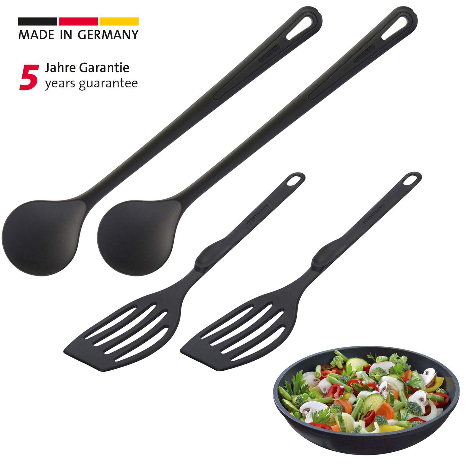 westmark-gentle-flonal-203522e6-set-4-pi-ces-2-spatules-2-cuill-res-remuer-polya image 2