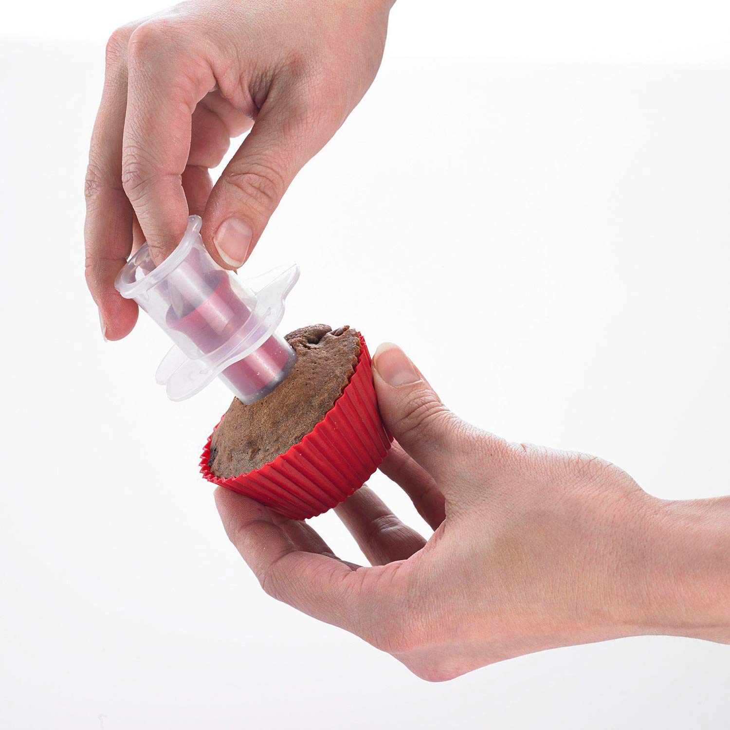westmark-30132270-vidoir-cupcake-6-cm-en-plastique-blanc-rouge image 5