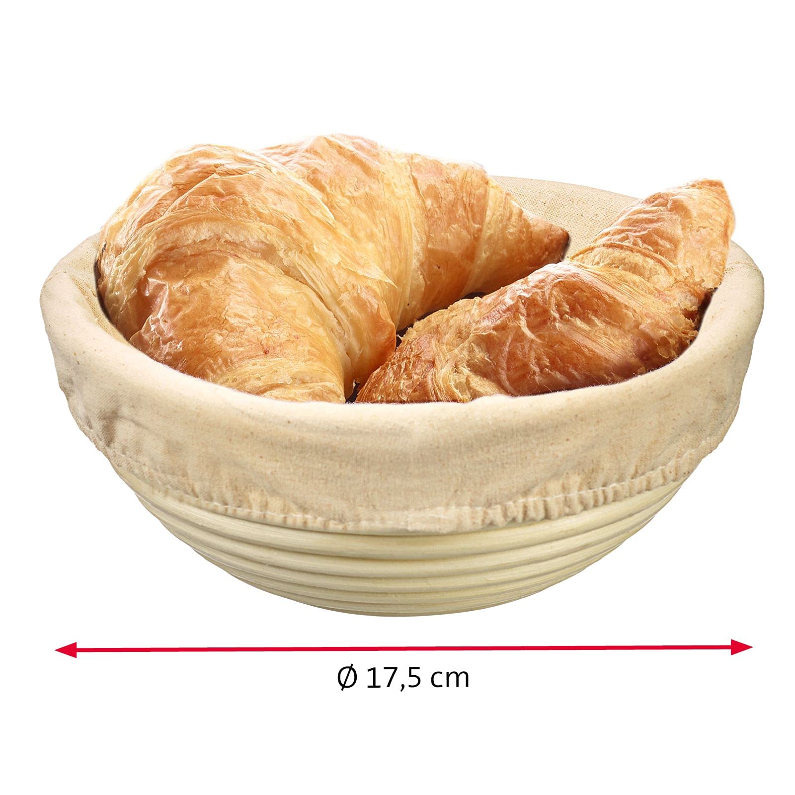 westmark-3208227b-panier-fermentation-rond-en-rotin-avec-couvercle-en-coton-beig image 7