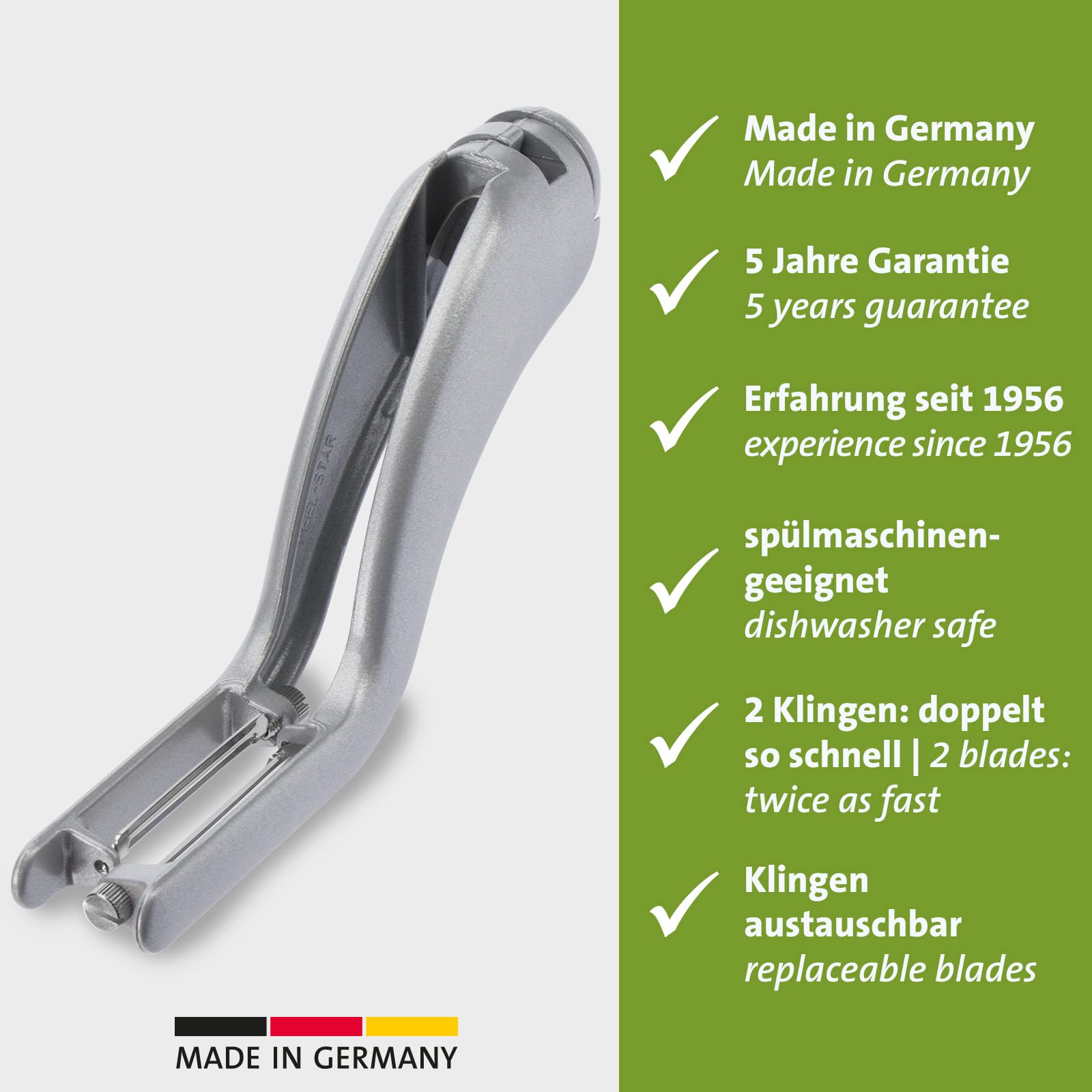 westmark-60502260-double-plucheur-peel-star-lames-inox-mobiles-pour-l-gumes-long image 2