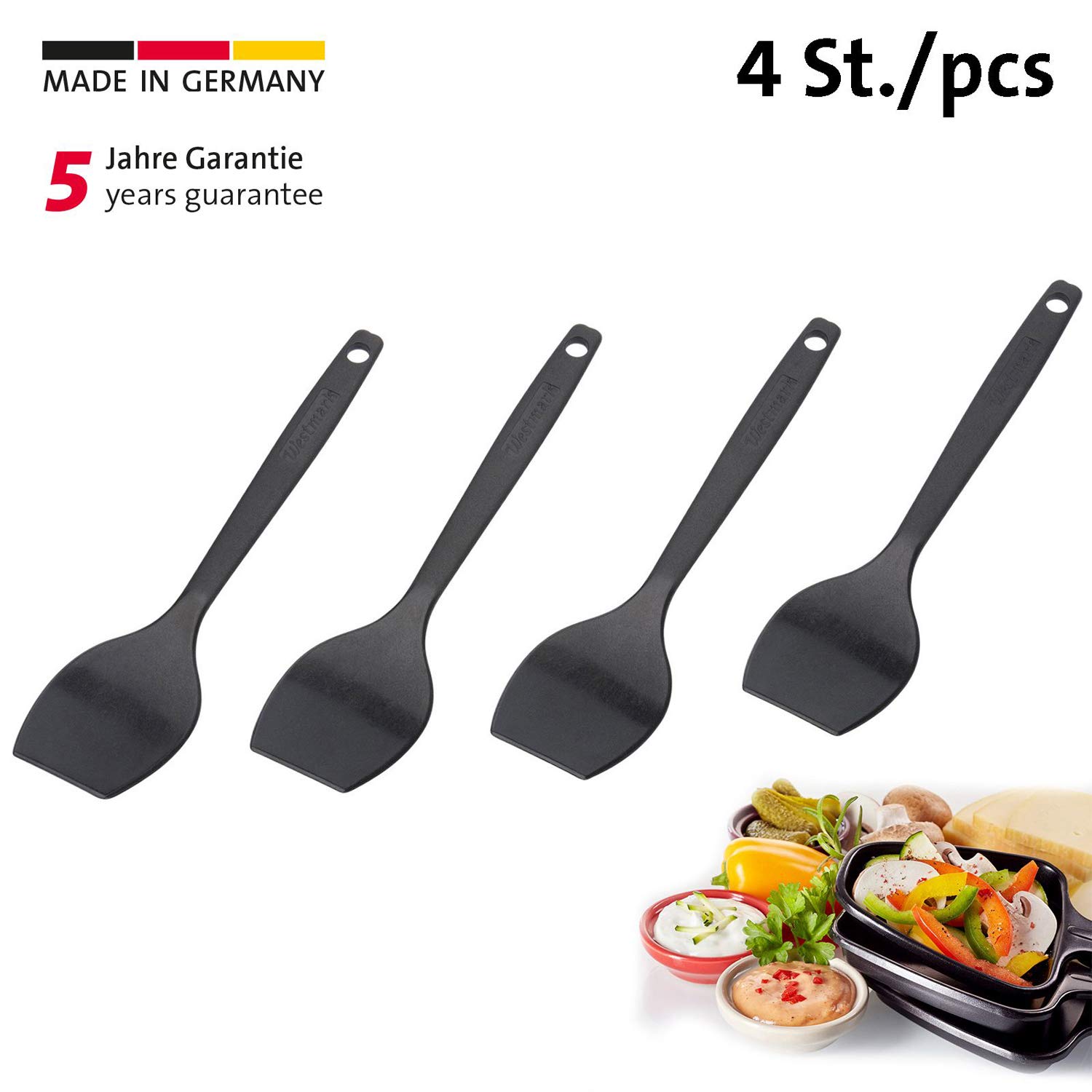 westmark-gourmetta-lot-de-4-spatules-raclette-16-6-cm-plastique-r-sistant-la-cha image 2