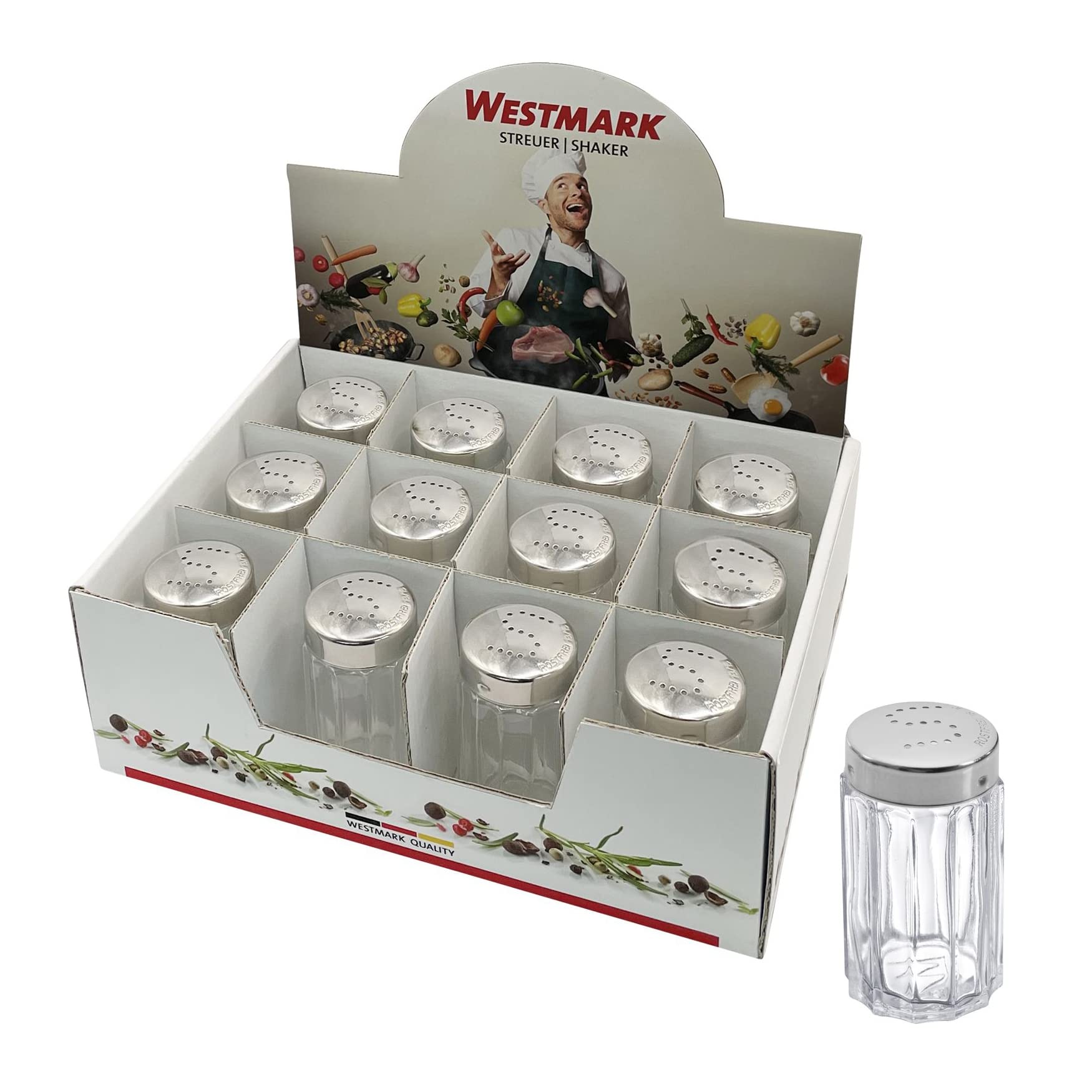 westmark-traditionnel-63012611-pr-sentoir-sel-12-pi-ces-50-ml-verre-acier-inoxyd image 4