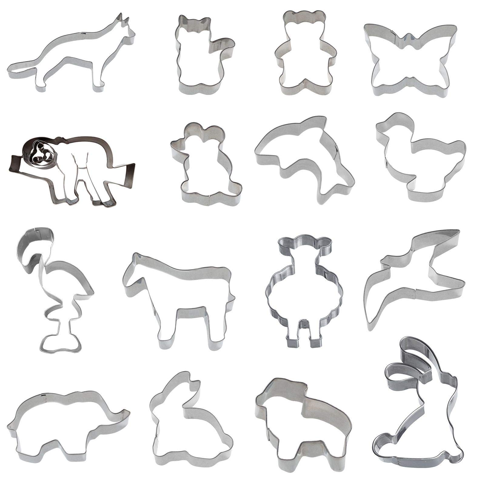 westmark-360022e6-set-de-16-emporte-pi-ces-animaux-en-acier-inoxydable image 1