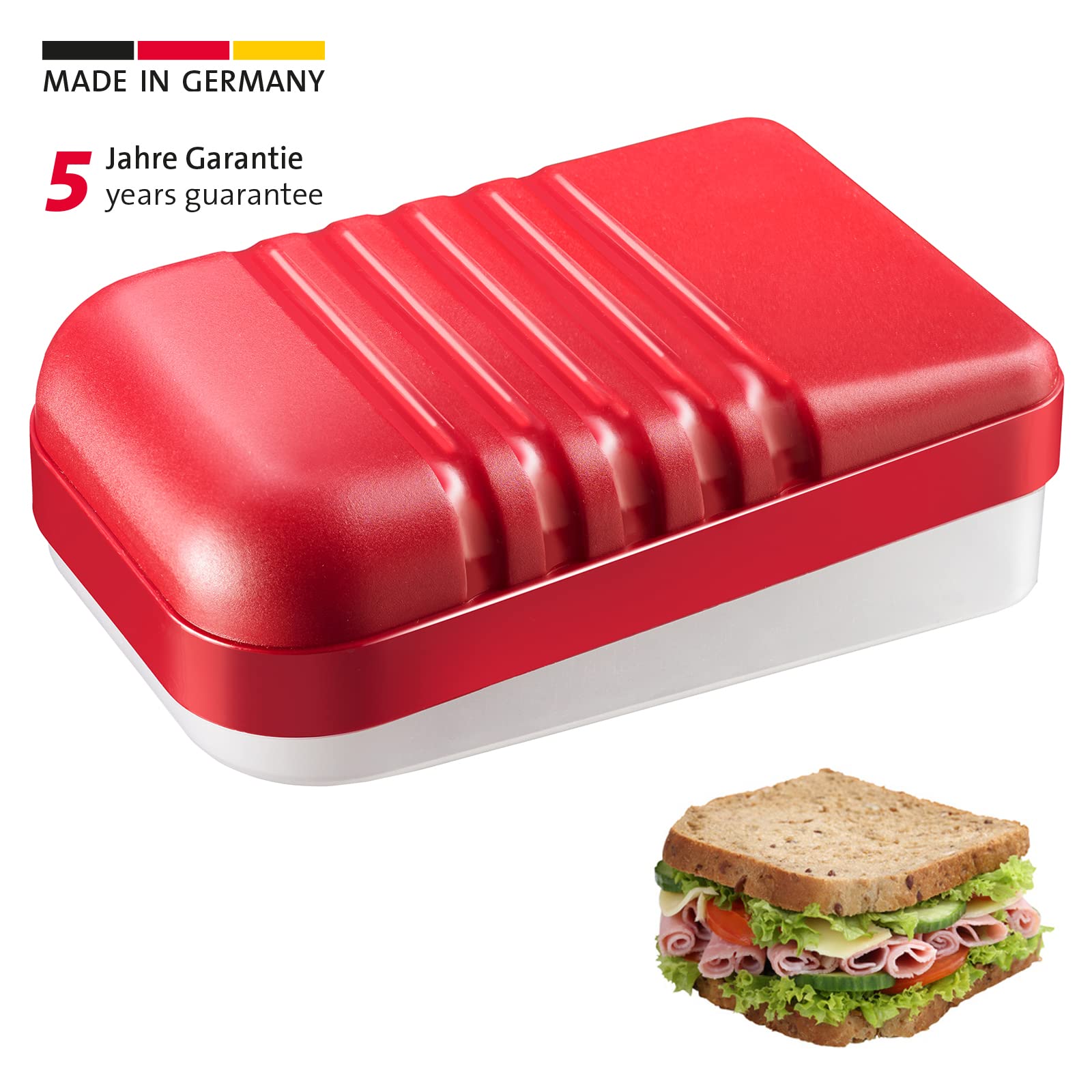 westmark-31022270-bo-te-sandwich-midi-en-polypropyl-ne-rouge-blanc-deux-parties- image 3