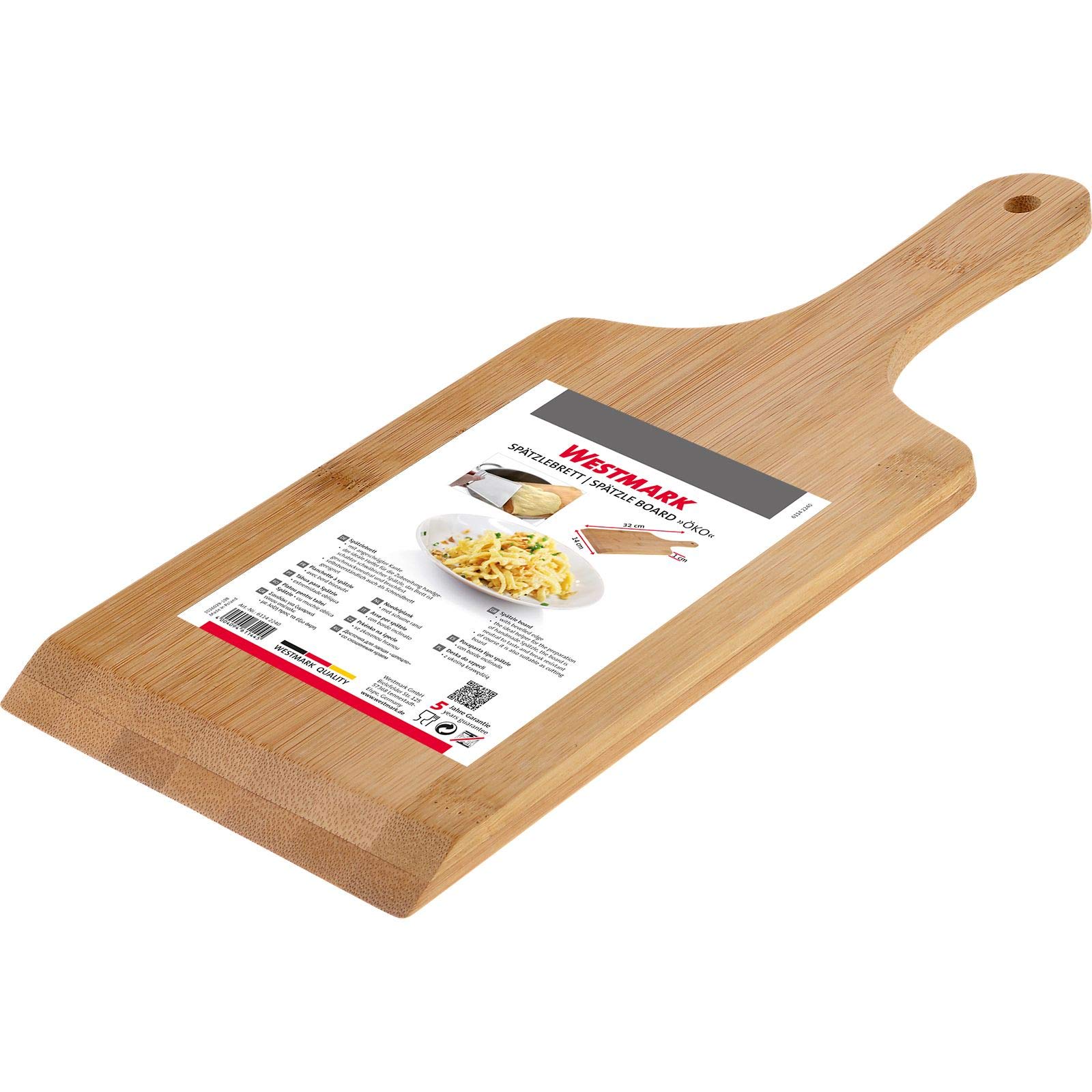 westmark-ko-planche-sp-tzle-en-bois-32-x-14-cm-avec-poign-e-brun-naturel-6114224 image 7