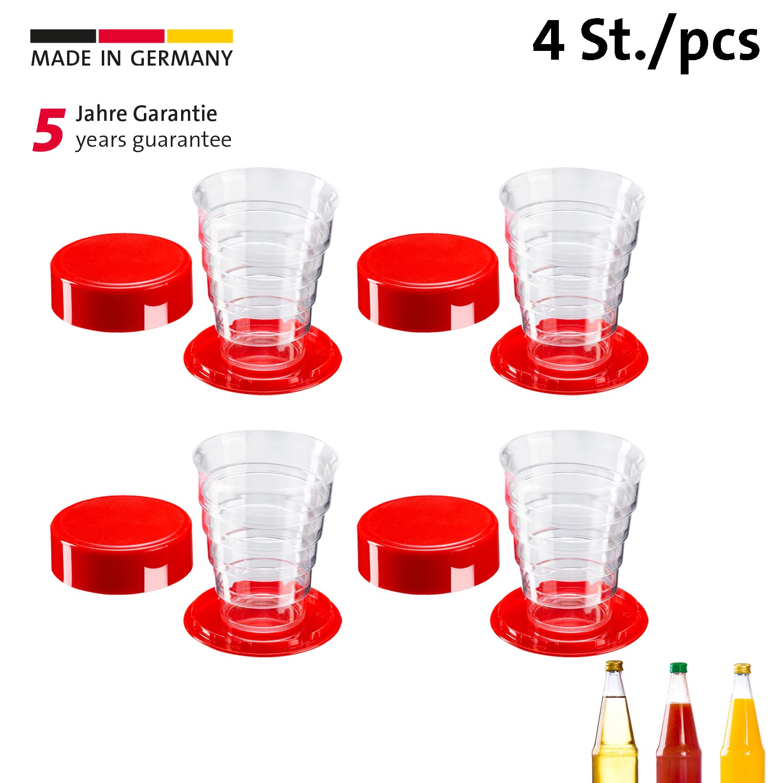 westmark-511822e3-gobelets-klipp-klapp-fermeture-clip-ps-lot-de-4 image 2
