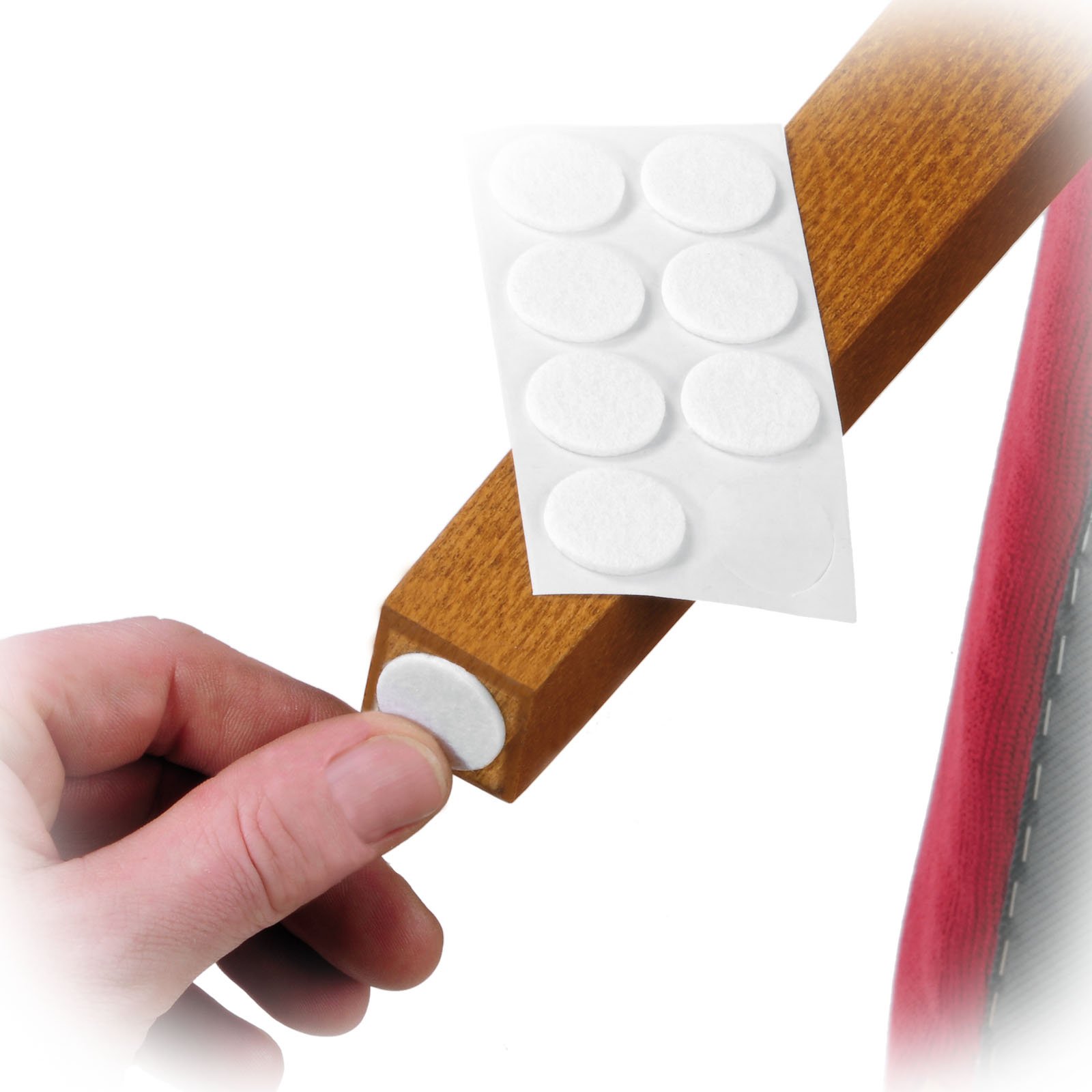 westmark-patins-en-feutre-16-pi-ces-25-mm-blanc-protection-des-sols-d-licats image 6