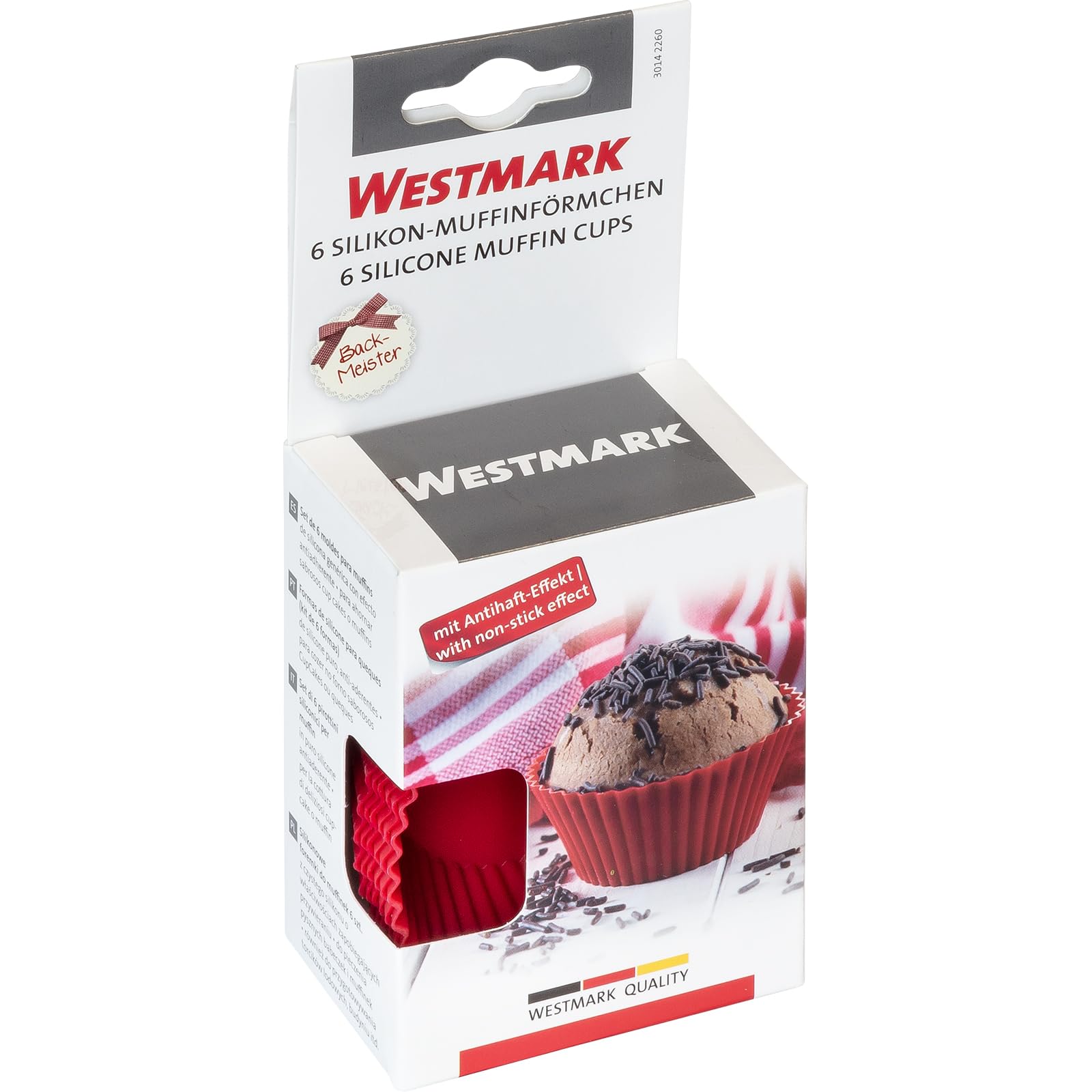 westmark-30142260-moules-muffin-silicone-set-de-6-7-x-7-x-3-cm-anti-adh-sif-roug image 7