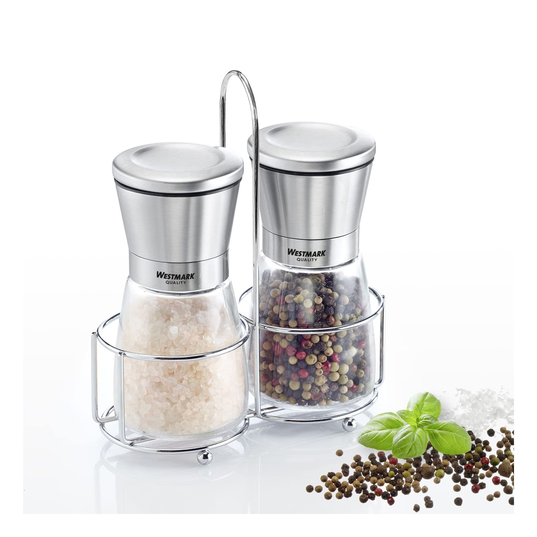 westmark-menage-63362260-moulin-pices-set-de-2-avec-support-et-poign-e-acier-ino image 2
