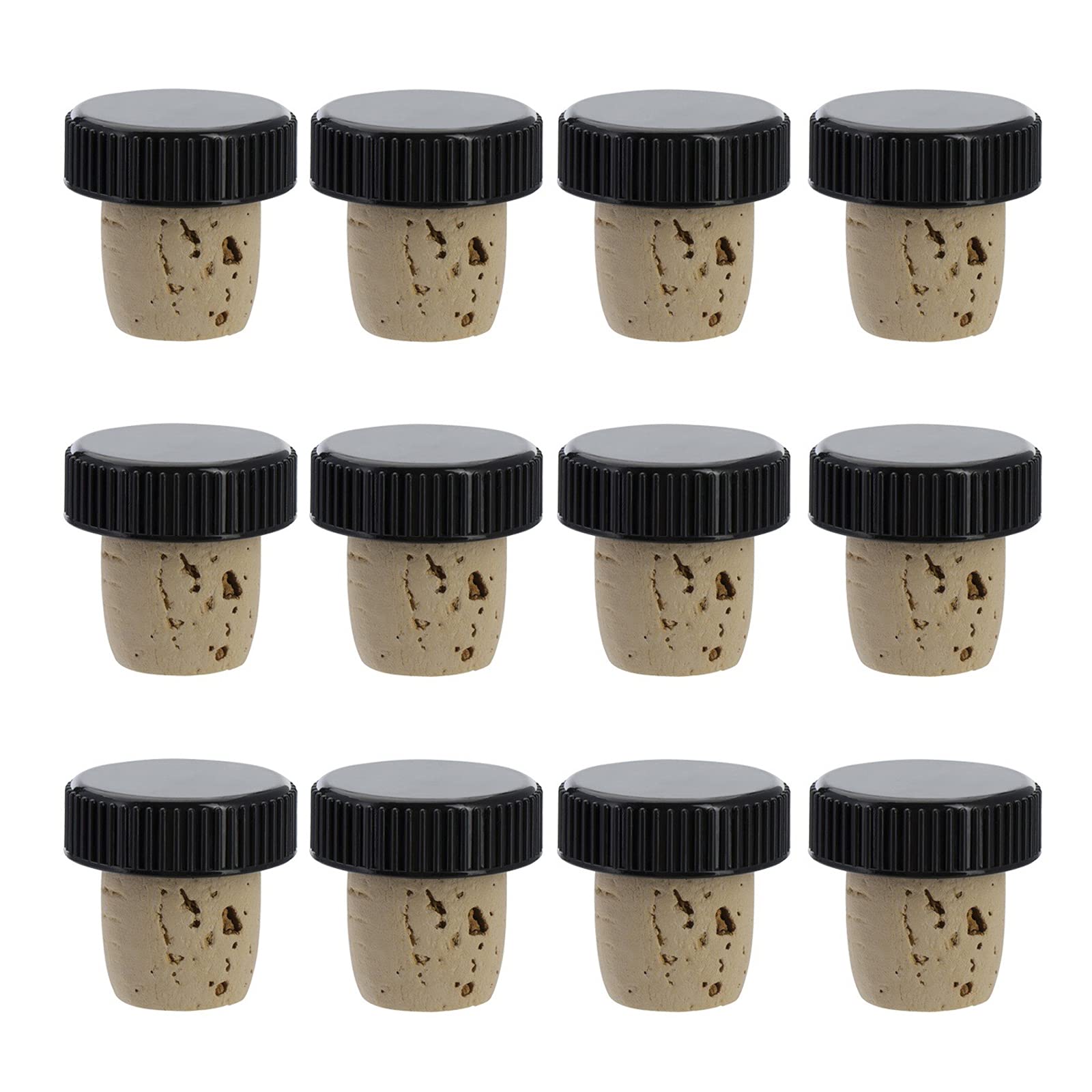westmark-482020e4-lot-de-12-bouchons-de-bouteille-en-li-ge-naturel-conique-pour- image 1