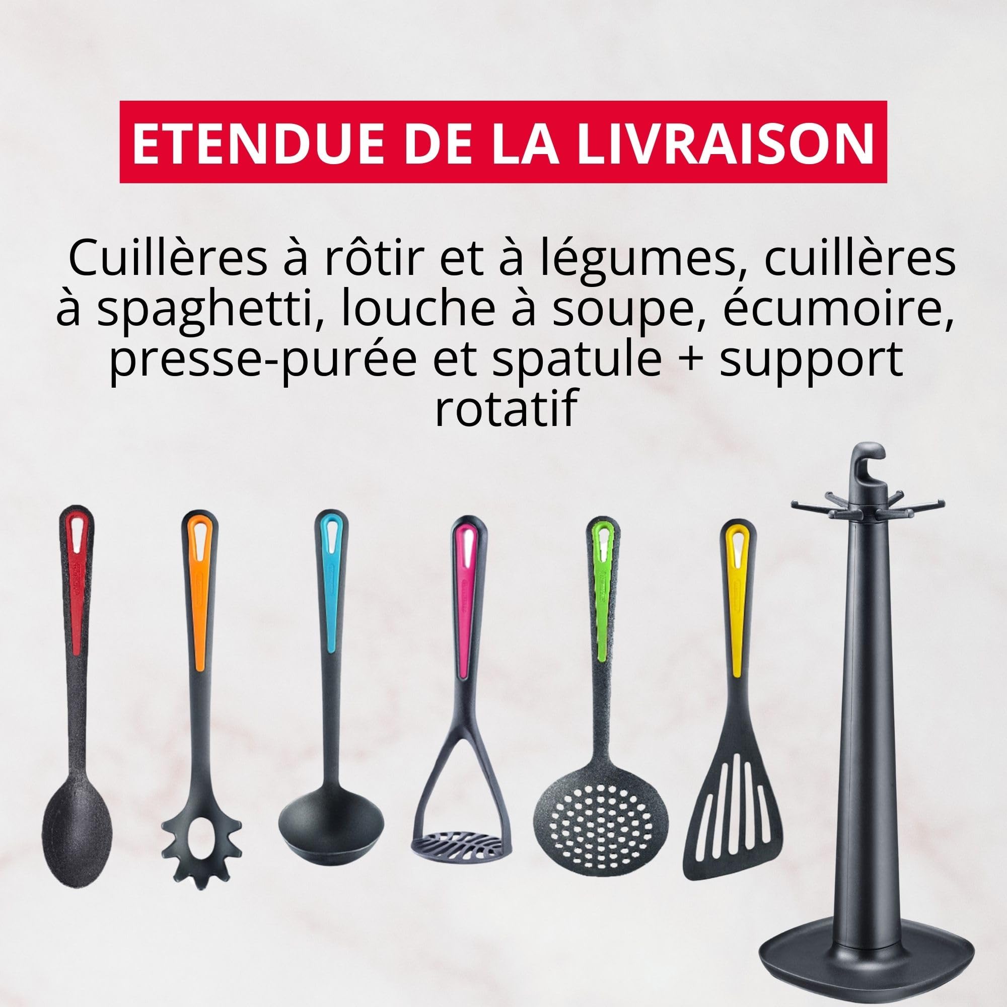 westmark-set-7-ustensiles-de-cuisine-gallant-multicolor-avec-support-rotatif-pre image 7