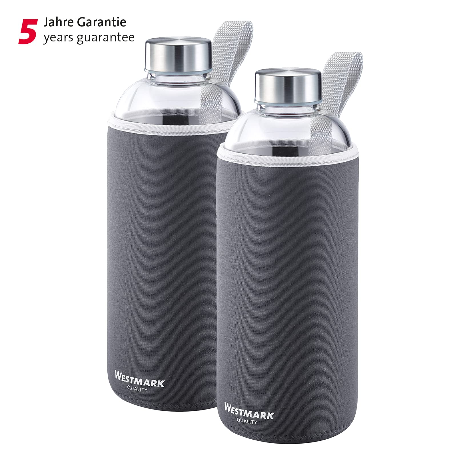 westmark-viva-set-de-2-gourdes-en-verre-1000-ml-avec-housse-de-protection-sans-b-2 image 6