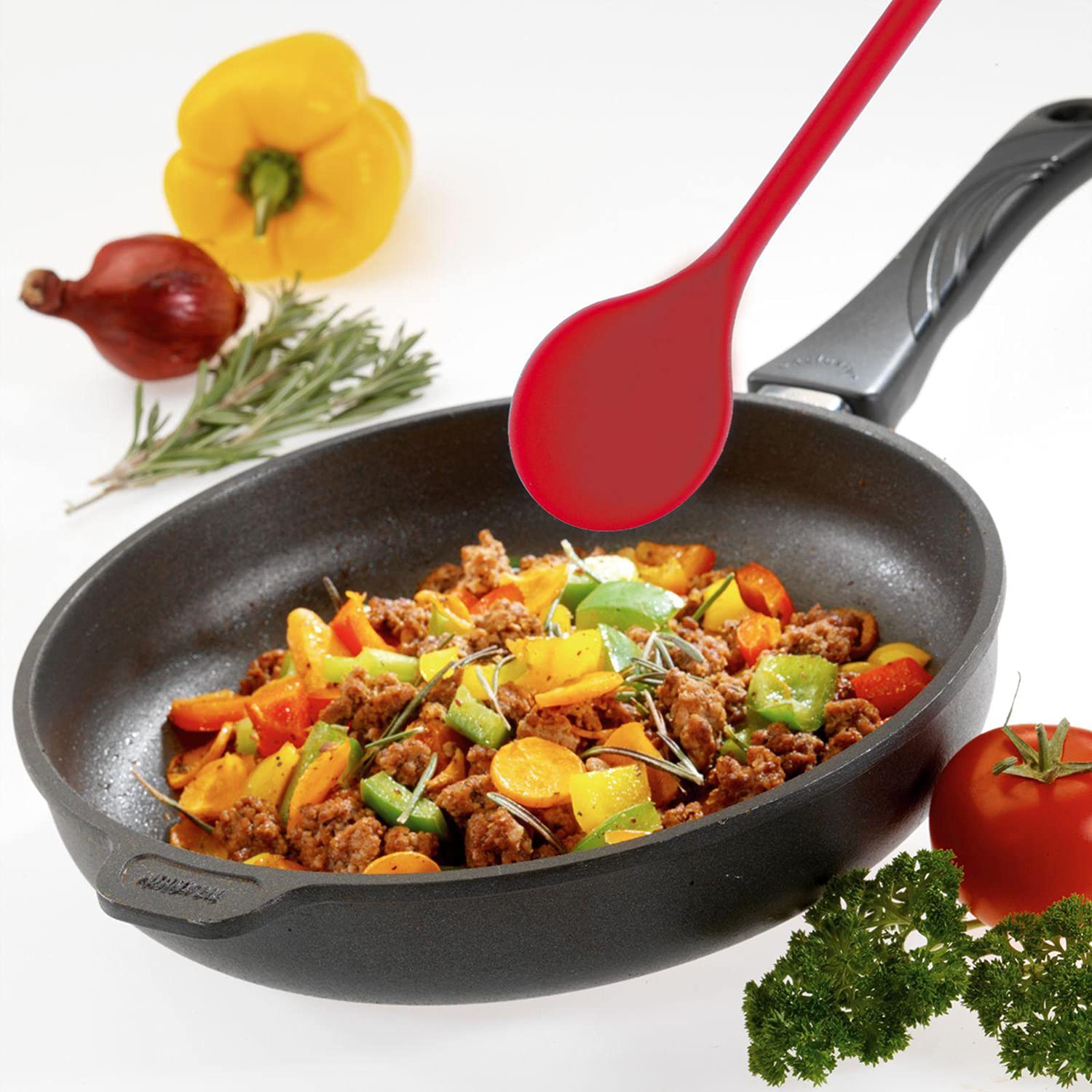 westmark-cuill-re-de-cuisine-en-silicone-rouge-28-2-cm-noyau-en-fer-r-sistante-2 image 6