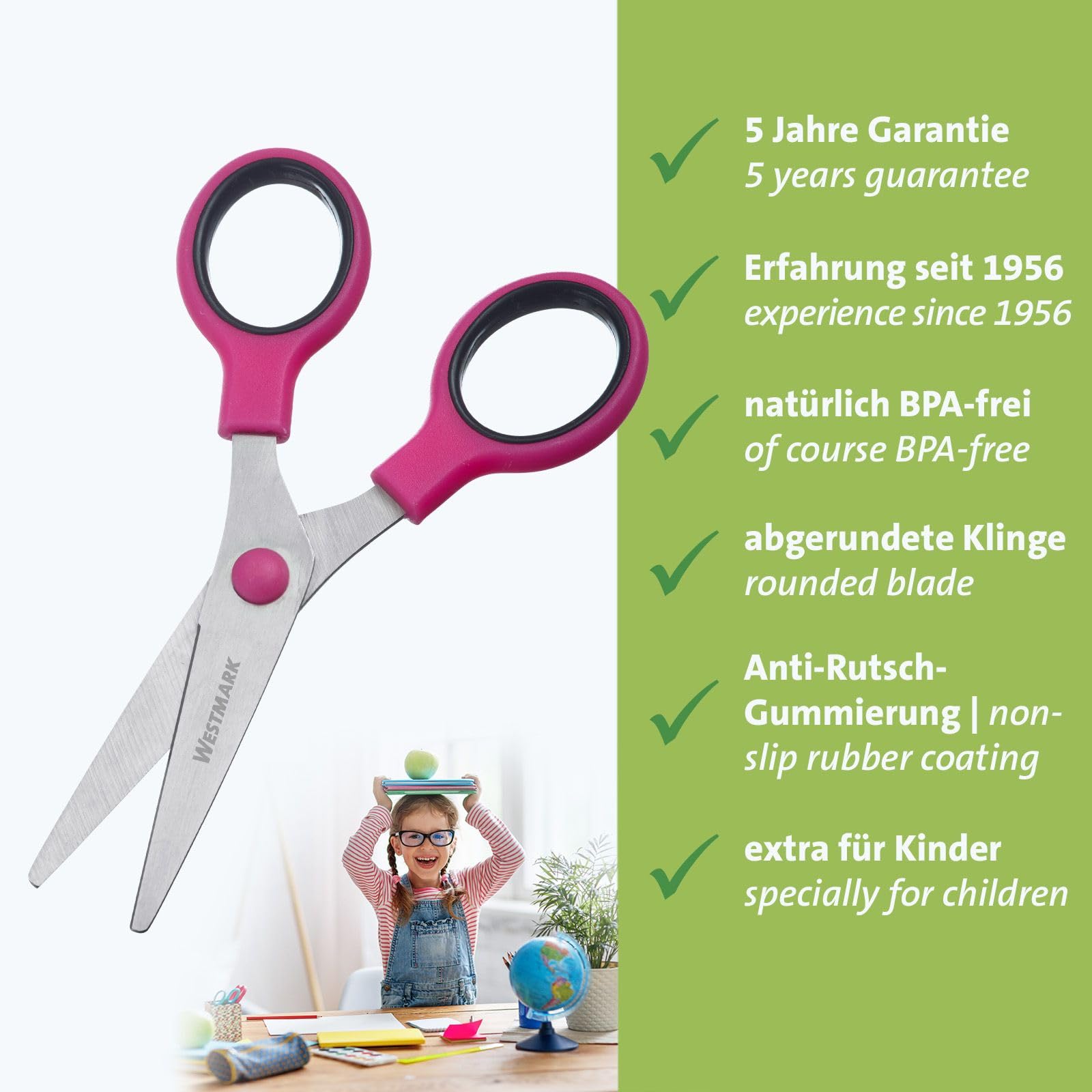 westmark-ciseaux-de-bricolage-pour-enfants-bouts-arrondis-acier-inoxydable-et-pp image 2