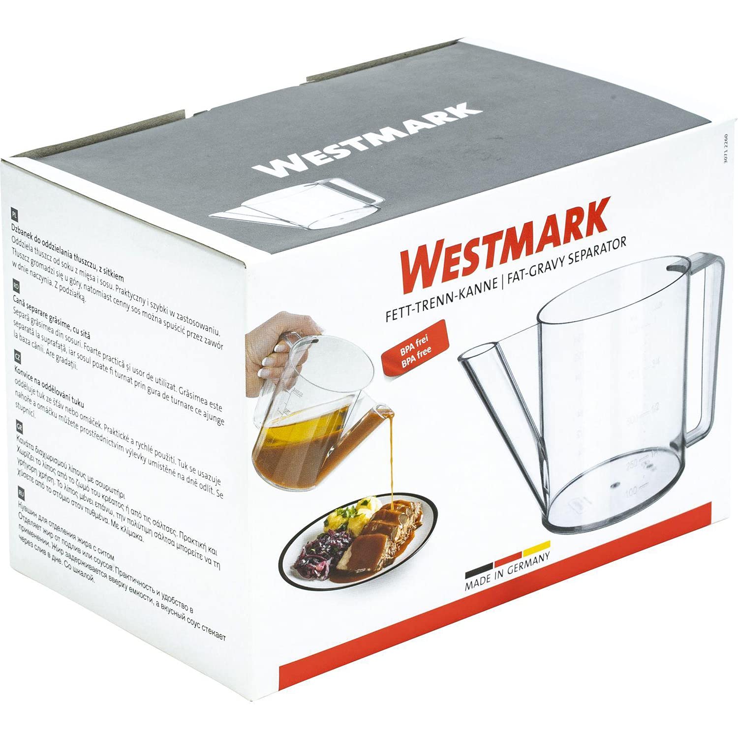 westmark-s-parateur-de-graisse-1-litre-carafe-d-graissante-avec-bec-verseur-et-c image 7