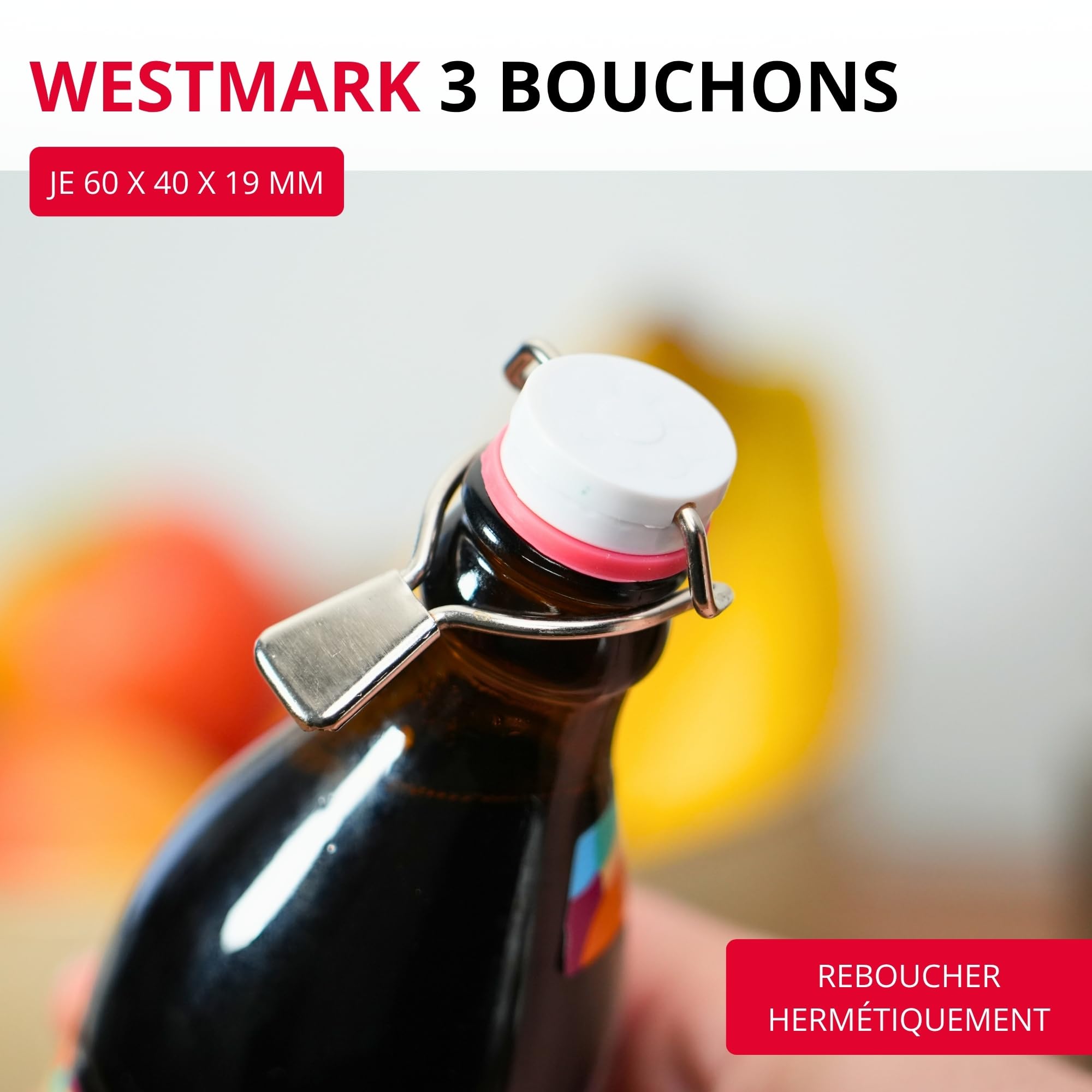 westmark-bouchons-de-bouteille-levier-3-pi-ces-joint-silicone-herm-tique-acier-r image 2