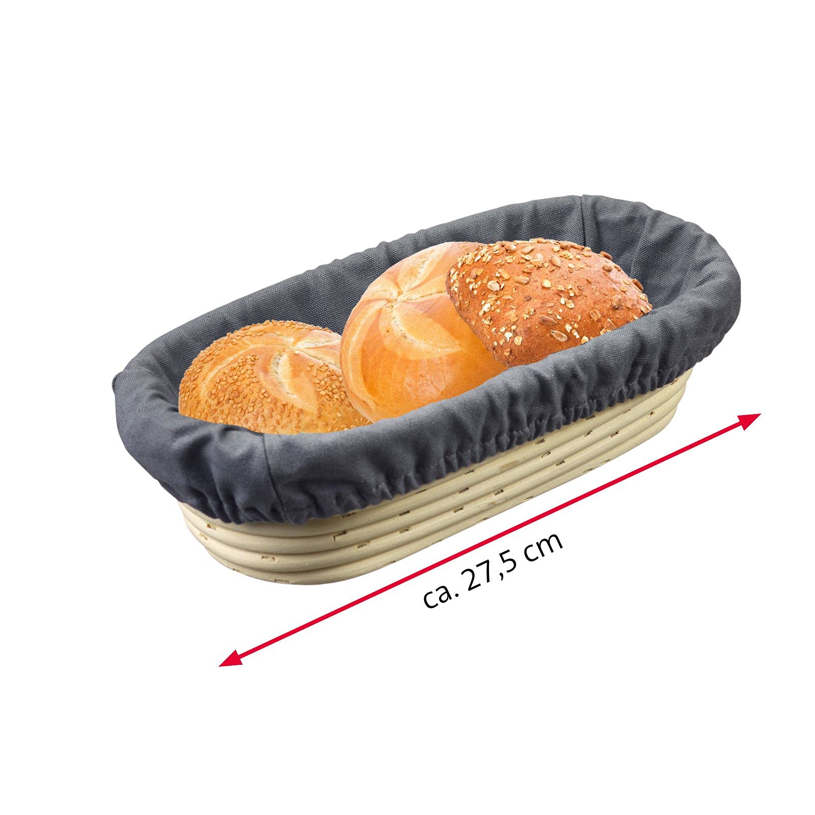 westmark-3203226a-housse-de-couffin-en-coton-pour-pain-baguettes-et-gobelets-sal image 2