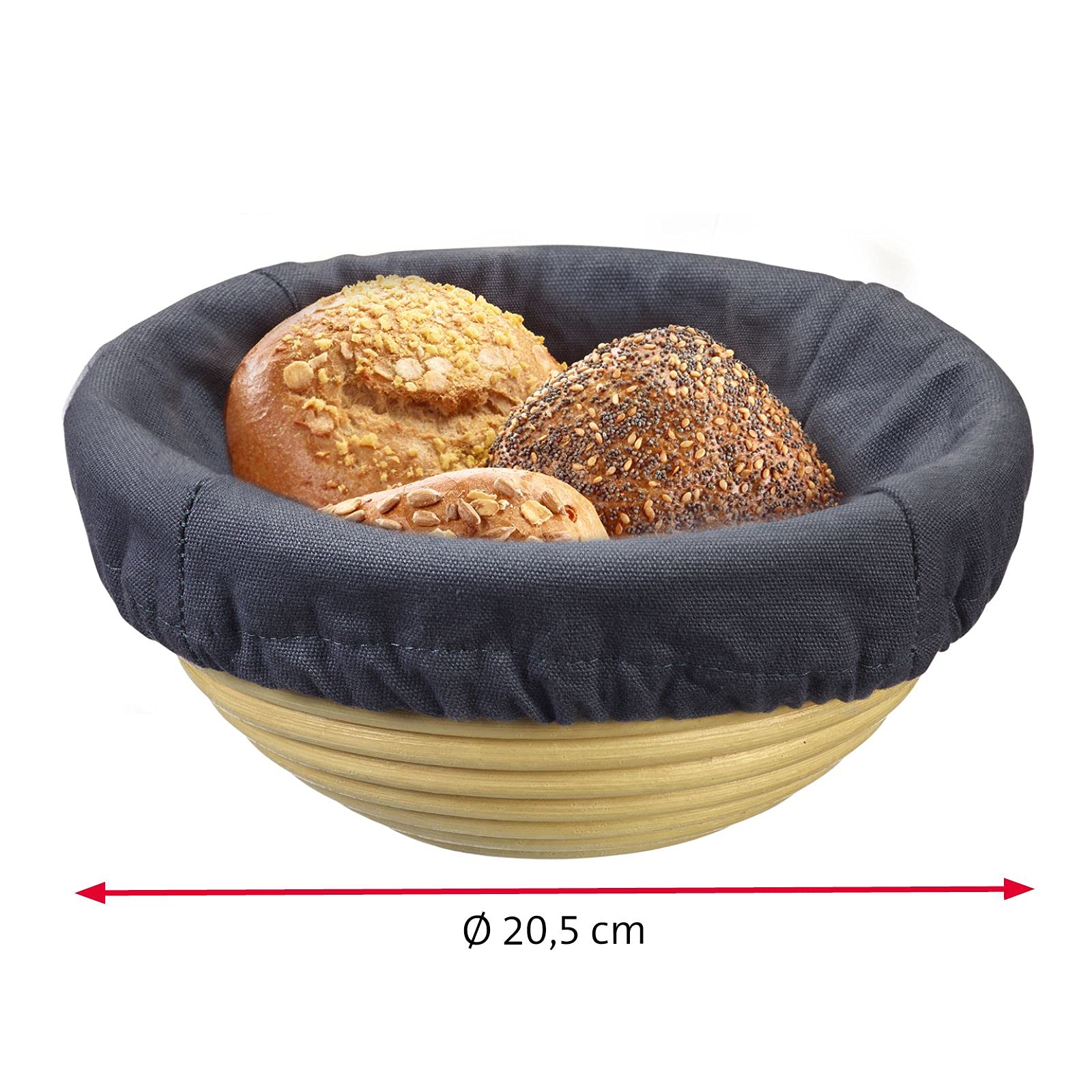 westmark-3209226a-housse-pour-couffin-panier-rond-en-coton-anthracite image 7