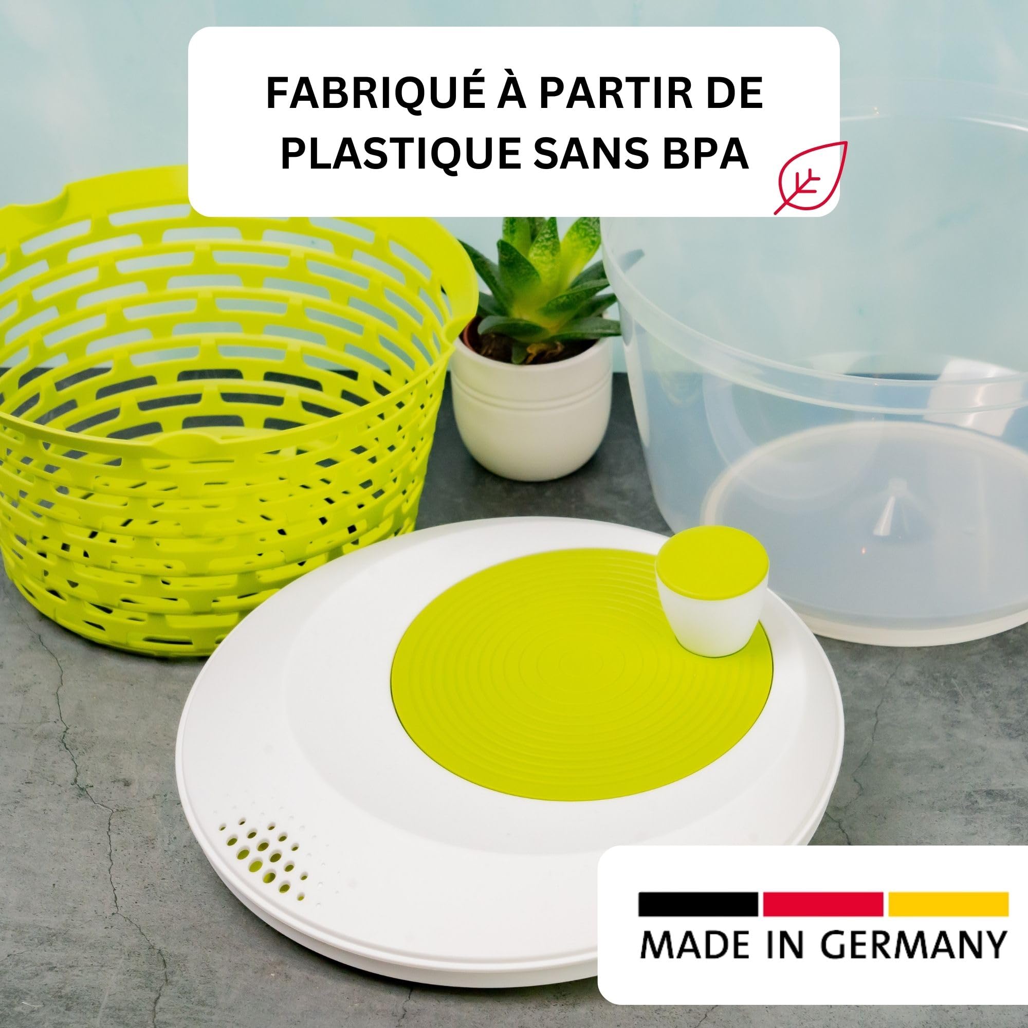 westmark-spinderella-243022ea-essoreuse-salade-4-4-l-antid-rapante-plastique-san image 2
