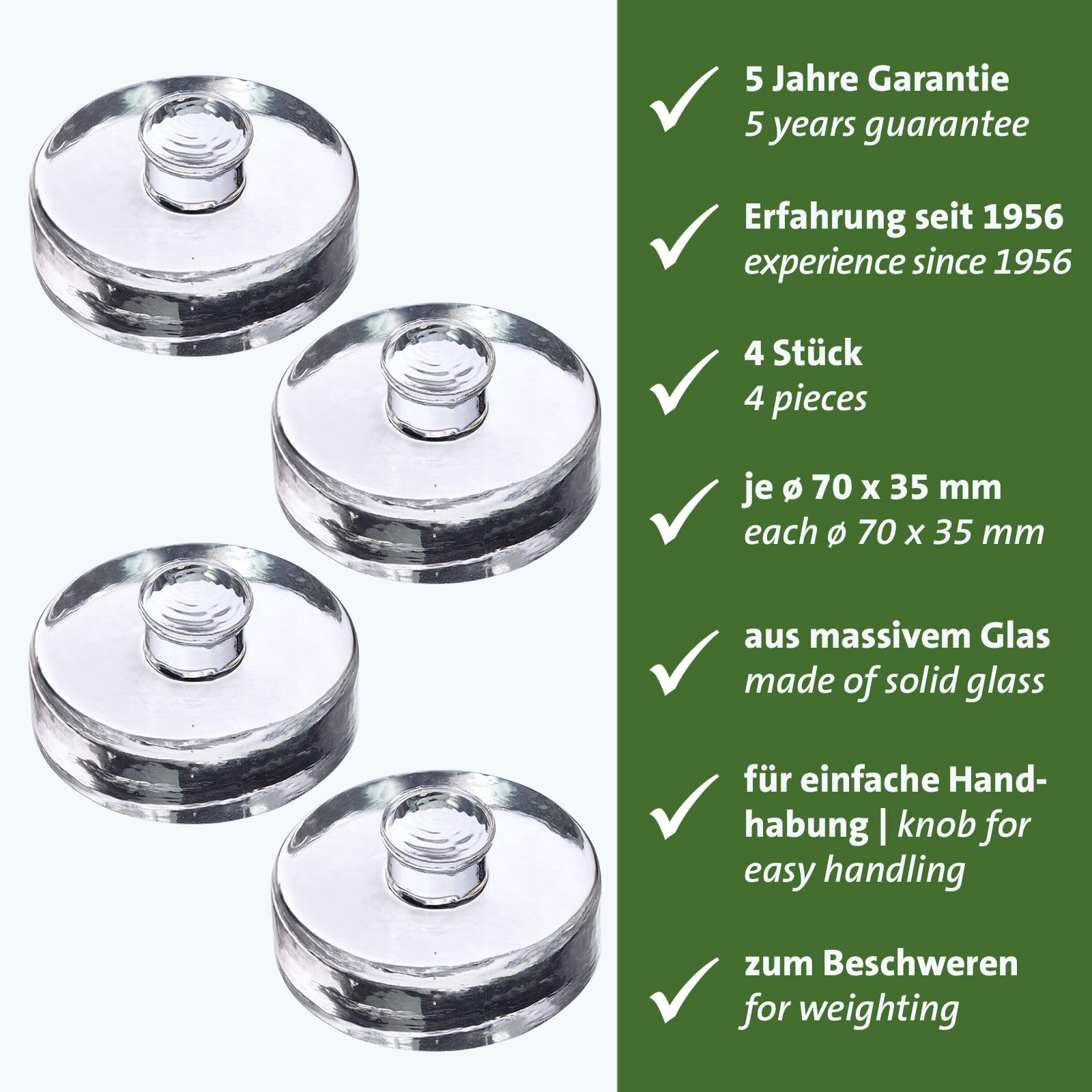 westmark-kit-de-fermentation-lot-de-4-poids-de-fermentation-en-verre-massif-7-cm image 2