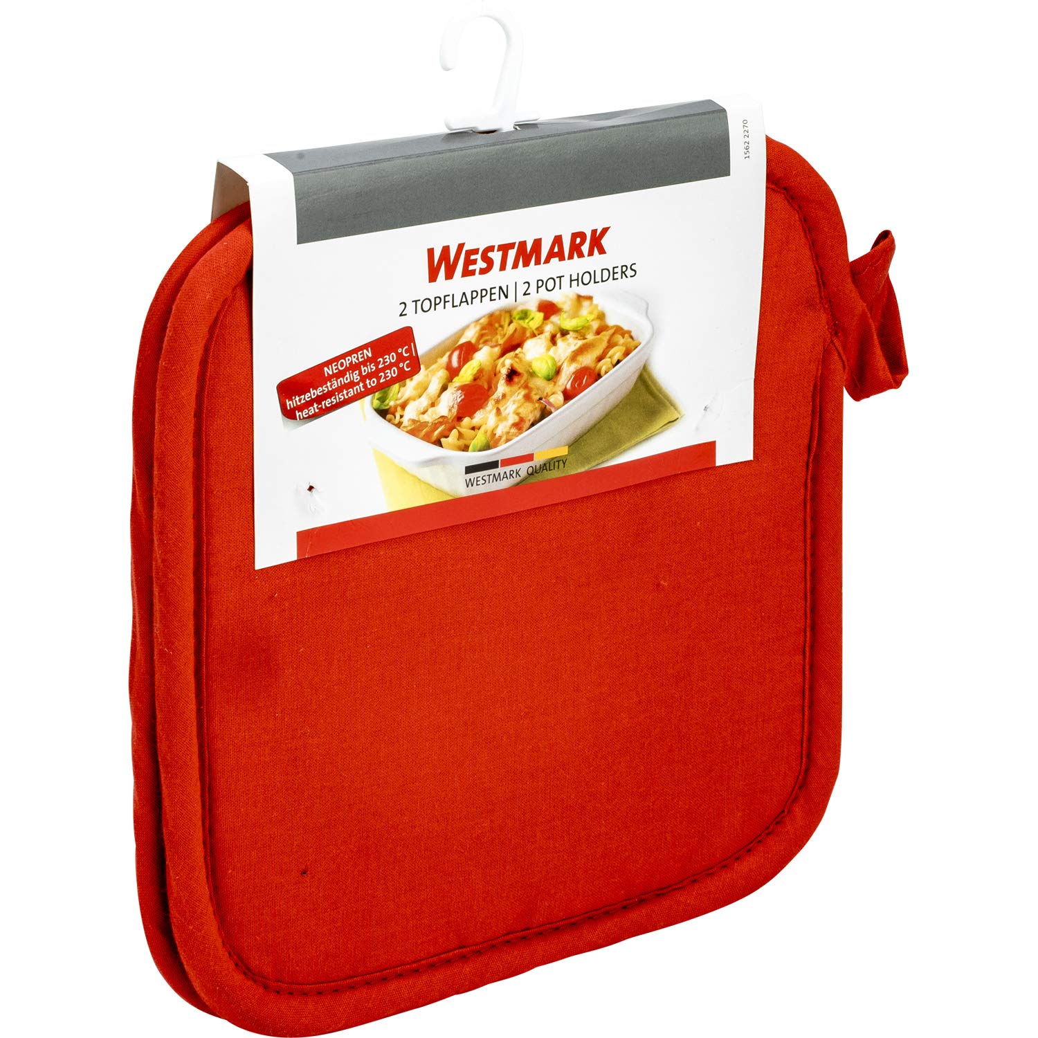 westmark-set-de-2-maniques-carr-es-20-x-20-cm-coton-et-n-opr-ne-antid-rapant-rou image 6