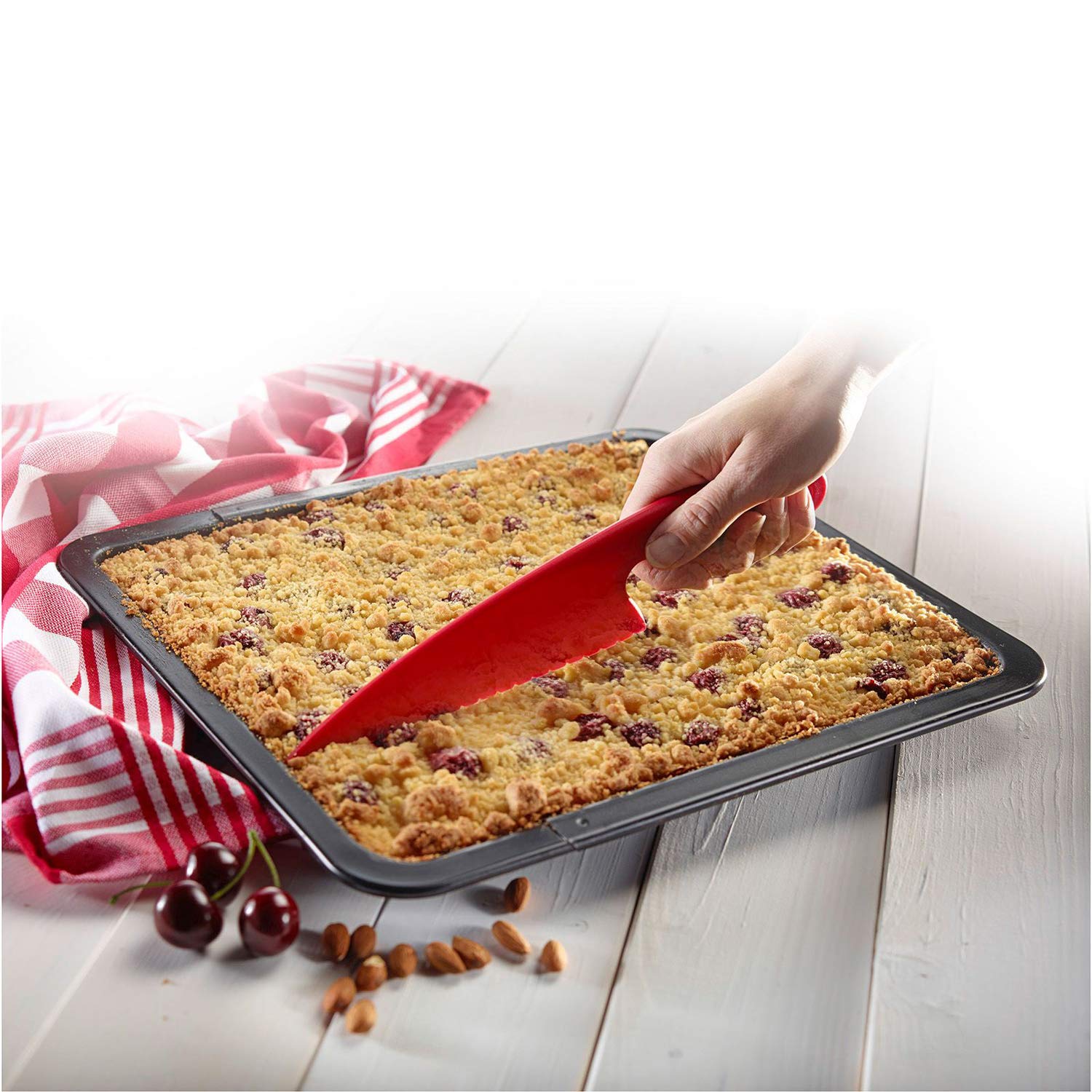 westmark-couteau-g-teau-et-pelle-tarte-extra-large-29-cm-plastique-pp-rouge-3031 image 5