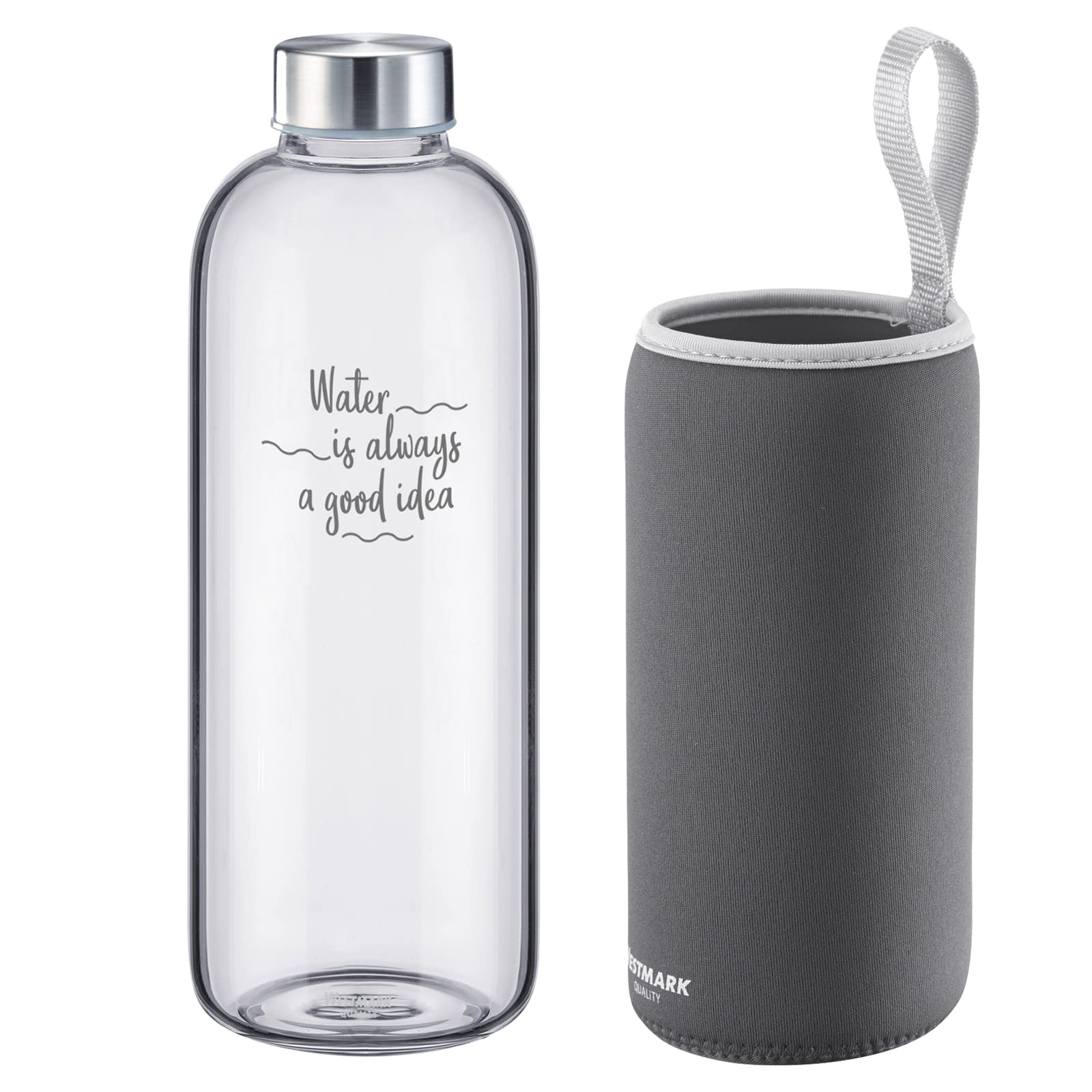 westmark-viva-set-de-2-gourdes-en-verre-1000-ml-avec-housse-de-protection-sans-b-2 image 7