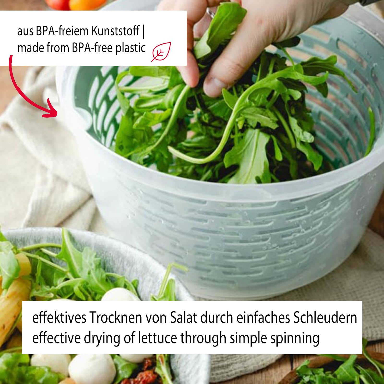 westmark-spinderella-essoreuse-salade-4-4-l-gobelet-m-langeur-mix-ei-0-25-l-vert image 3