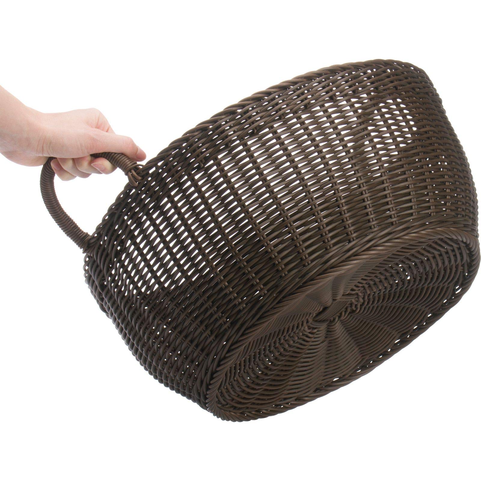 westmark-saleen-2038868-panier-de-rangement-rond-avec-2-anses-marron-42-x-19-cm image 3