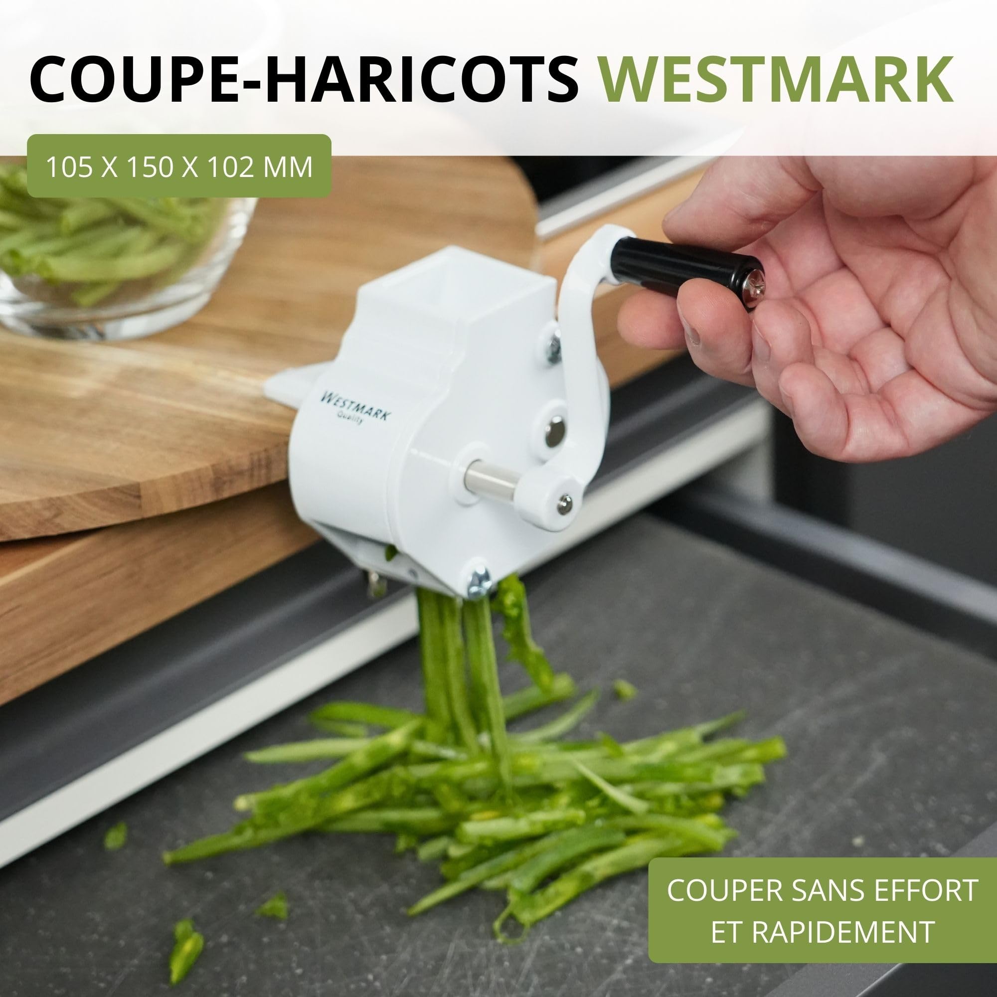 westmark-11862260-coupe-haricots-dans-la-longueur-avec-serre-joint-vis-6-lames-a image 2