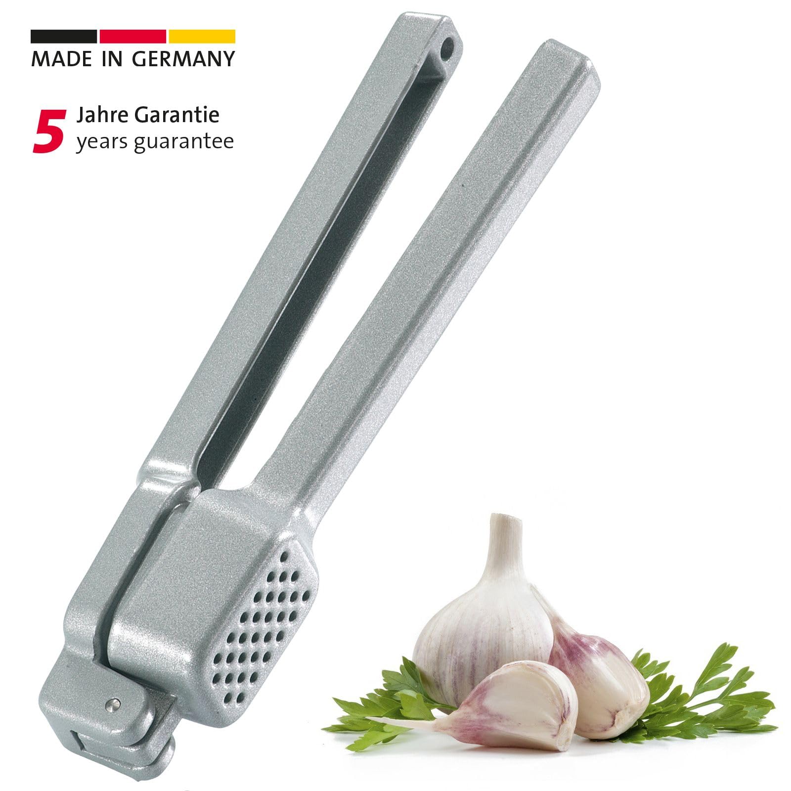 westmark-biopress-presse-ail-en-aluminium-15-2-cm-pressoir-compact-argent-301022 image 3