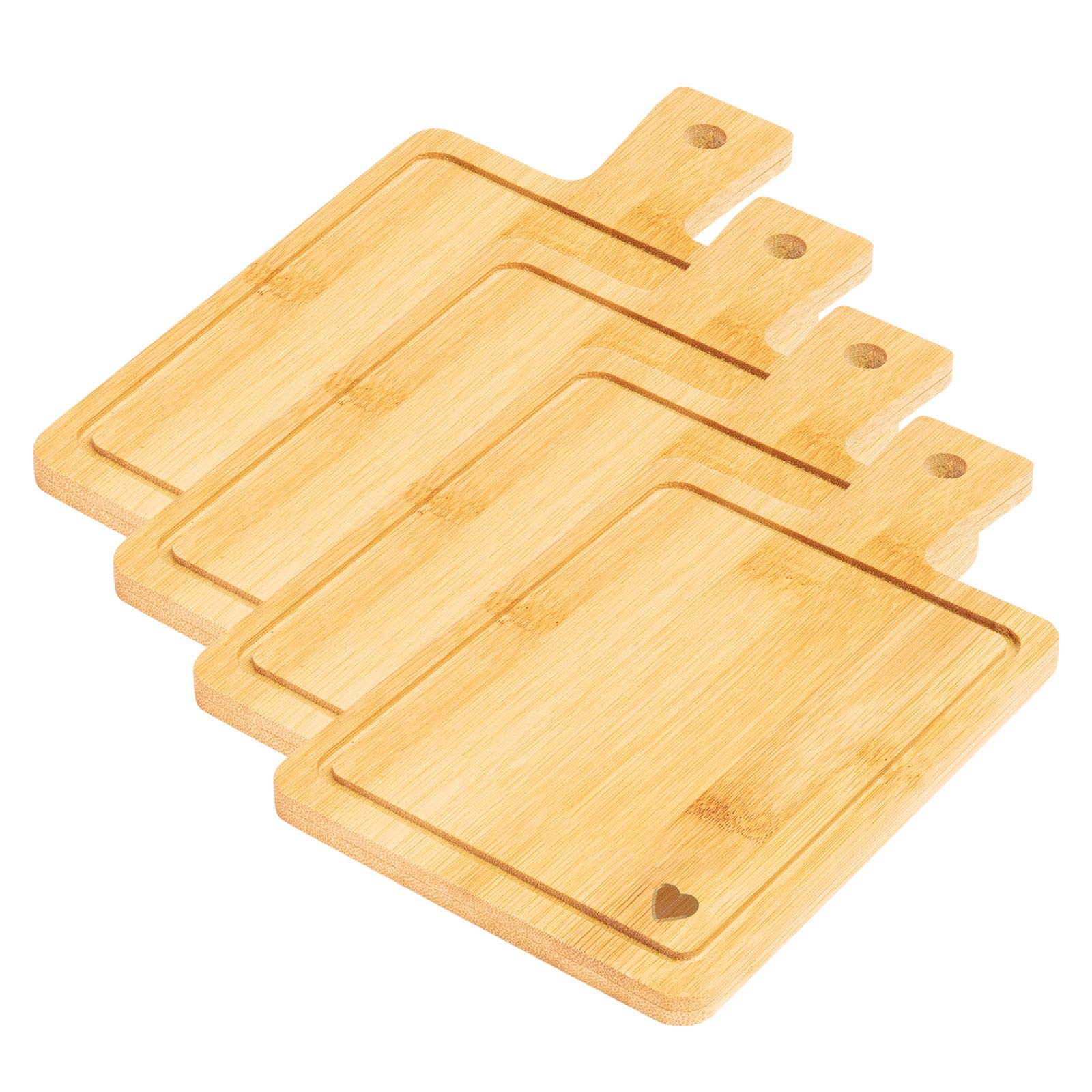 westmark-friends-lot-de-4-assiettes-tapas-en-bambou-19-x-11-cm-plateaux-de-servi image 1