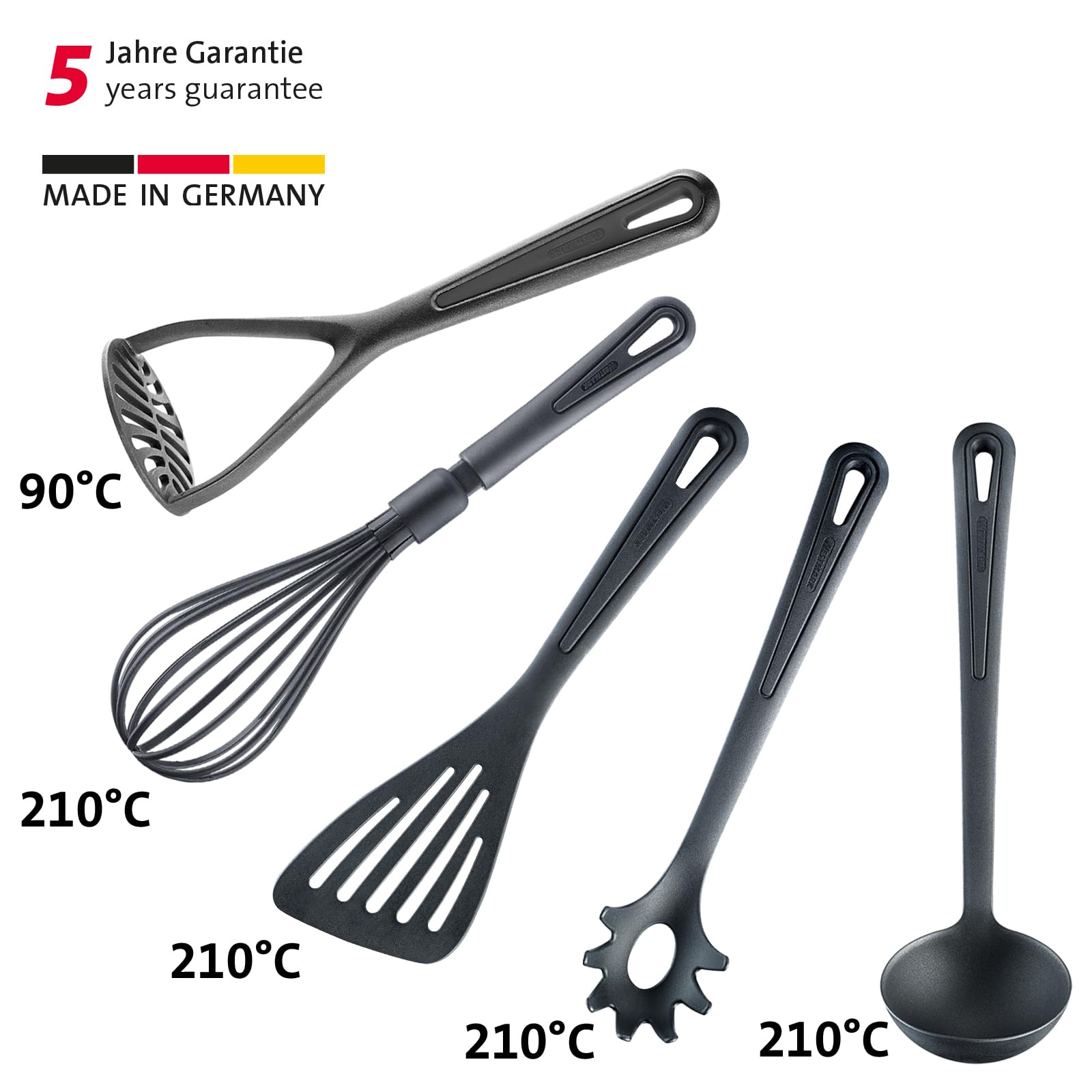 westmark-gentle-set-d-ustensiles-de-cuisine-5-pi-ces-fouet-louche-presse-pur-e-s image 2