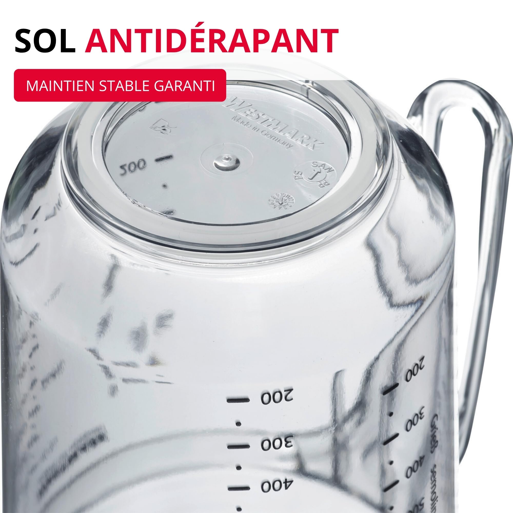 westmark-cruche-mesureur-gerda-1-litre-chelles-multilingues-ml-l-g-plastique-san image 4