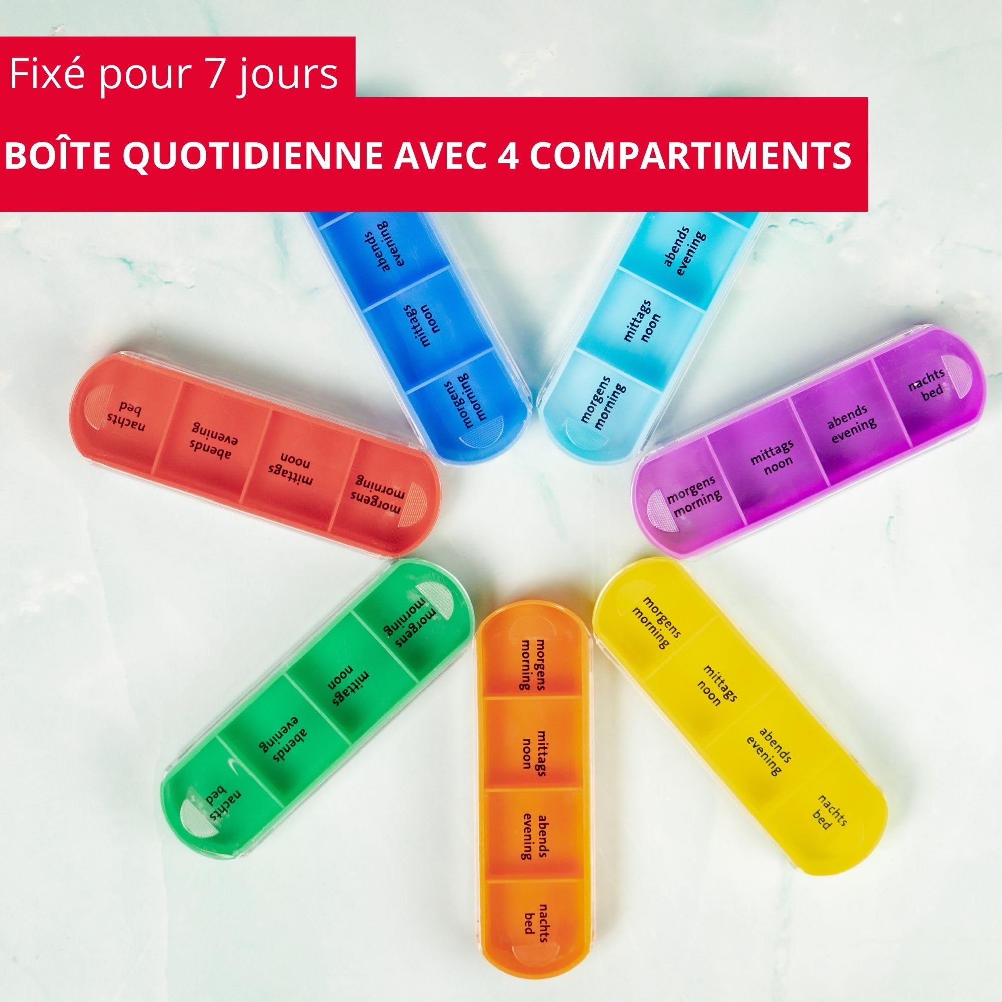 westmark-pilulier-7-jours-bo-te-pilules-hebdomadaire-avec-4-compartiments-matin- image 2