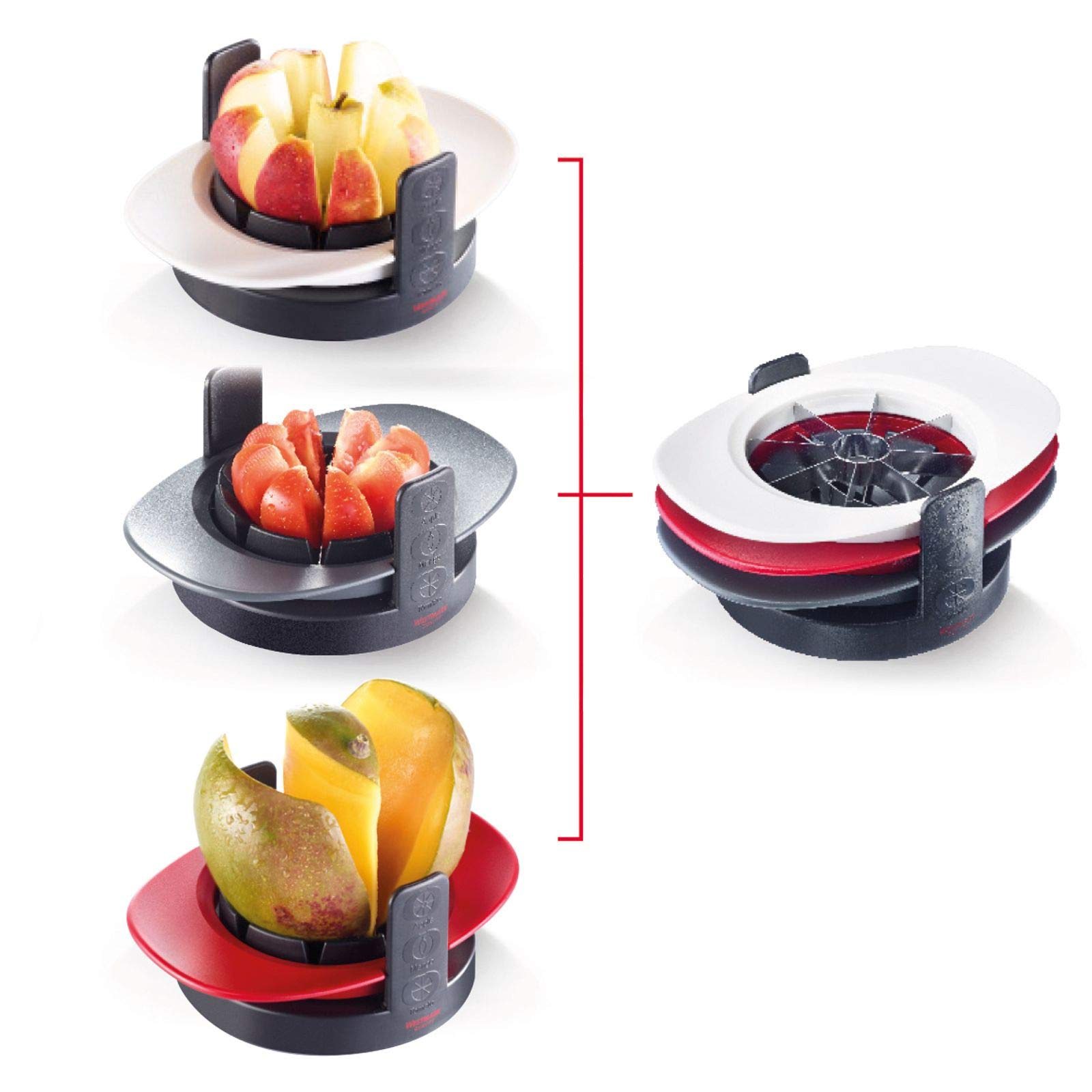 westmark-tutti-frutti-51142260-coupe-pomme-tomate-mangue-3-en-1-diviseur-multifo image 3