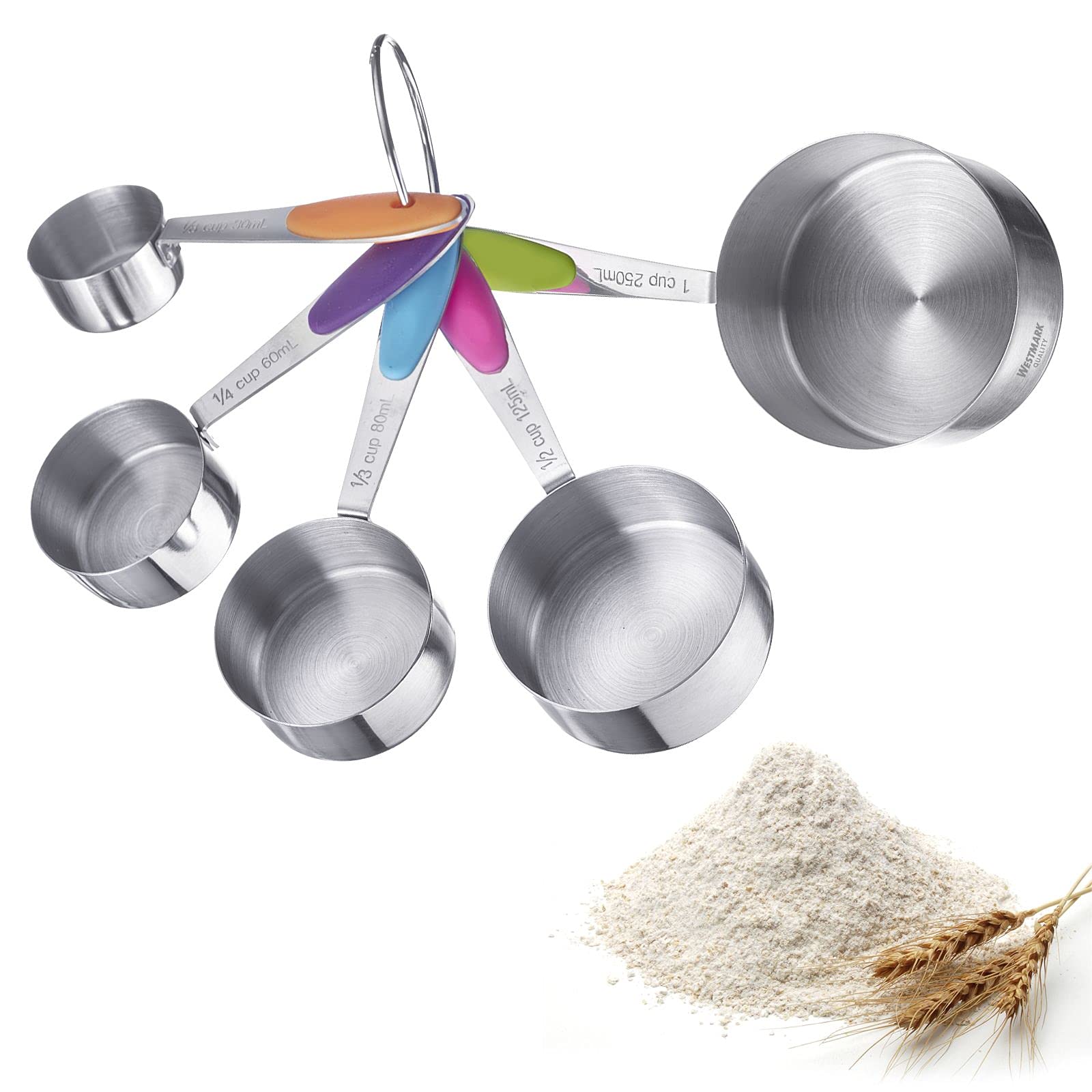 westmark-30612270-set-de-5-cuill-res-doseuses-embo-tables-pour-cuisine-et-p-tiss image 2
