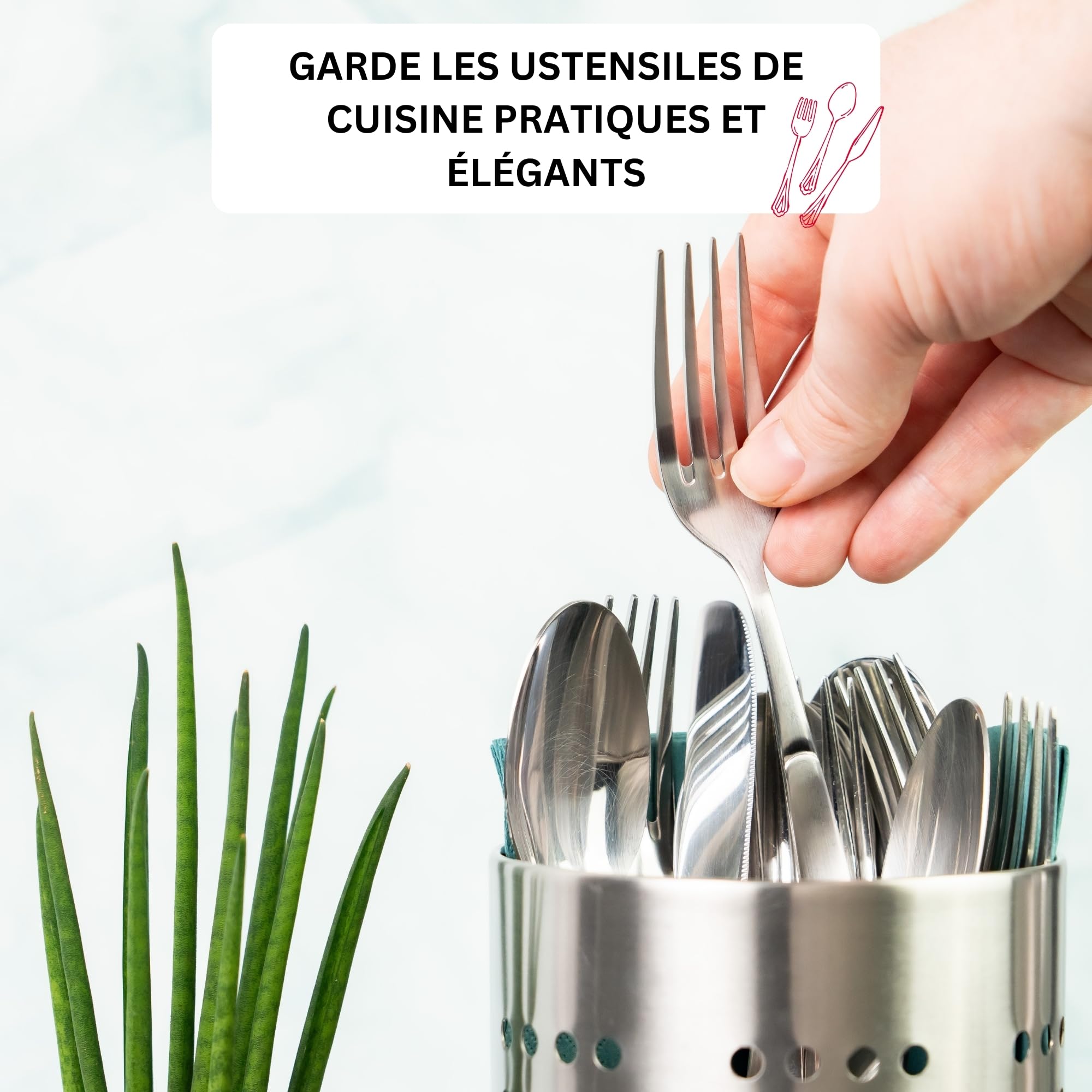 westmark-gouttoir-couverts-rond-69012211-porte-ustensiles-en-acier-inoxydable-10 image 5