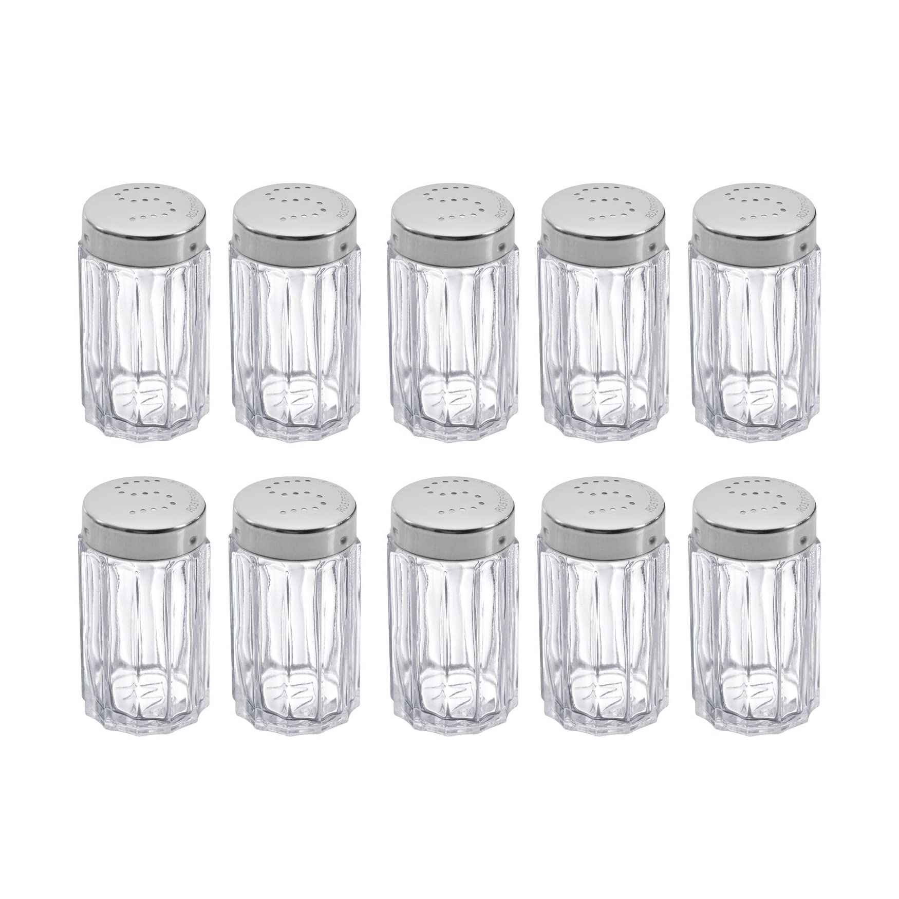 westmark-traditionell-sali-re-en-verre-et-acier-inoxydable-set-de-10-50-ml-bec-d image 1
