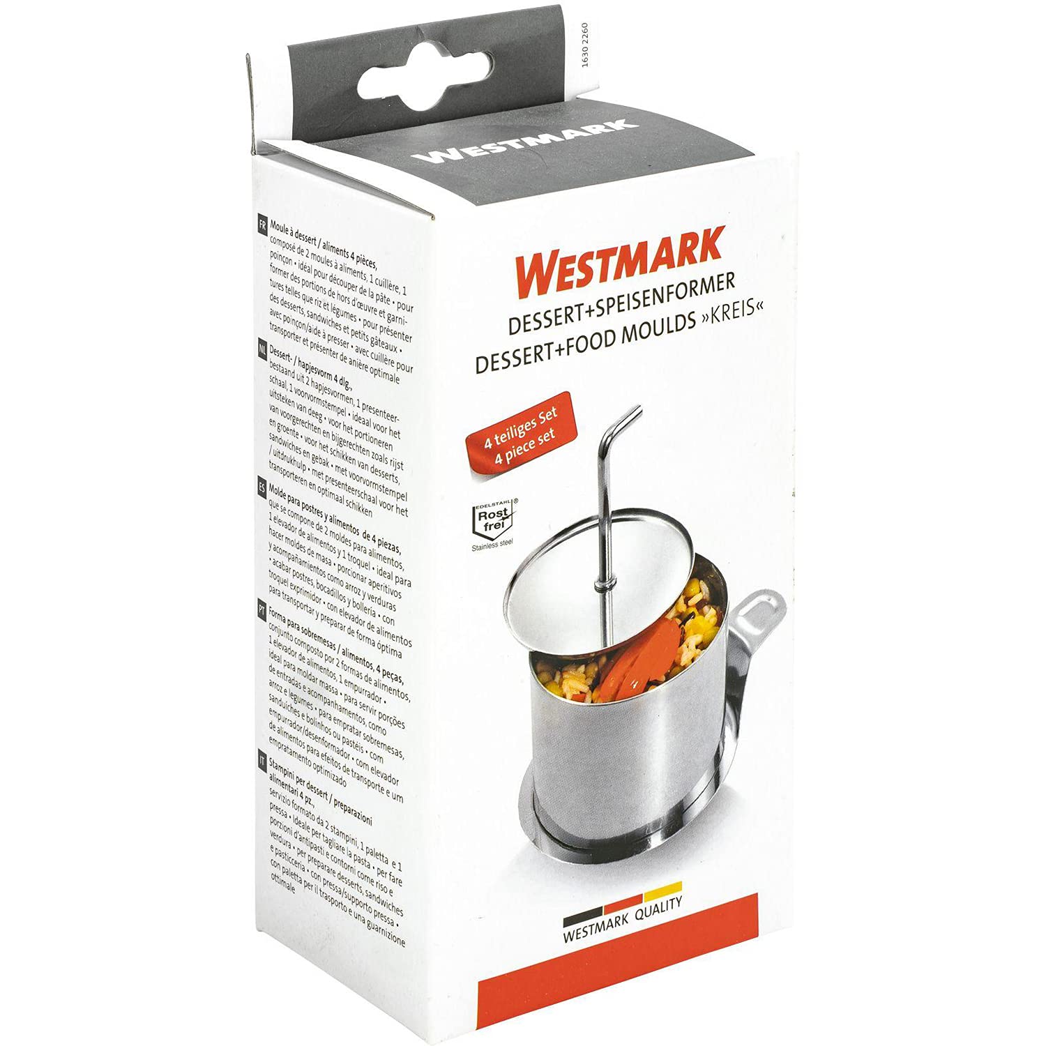 westmark-16302260-cercles-dessert-speisenformer-4-pi-ces-en-inox-argent image 7