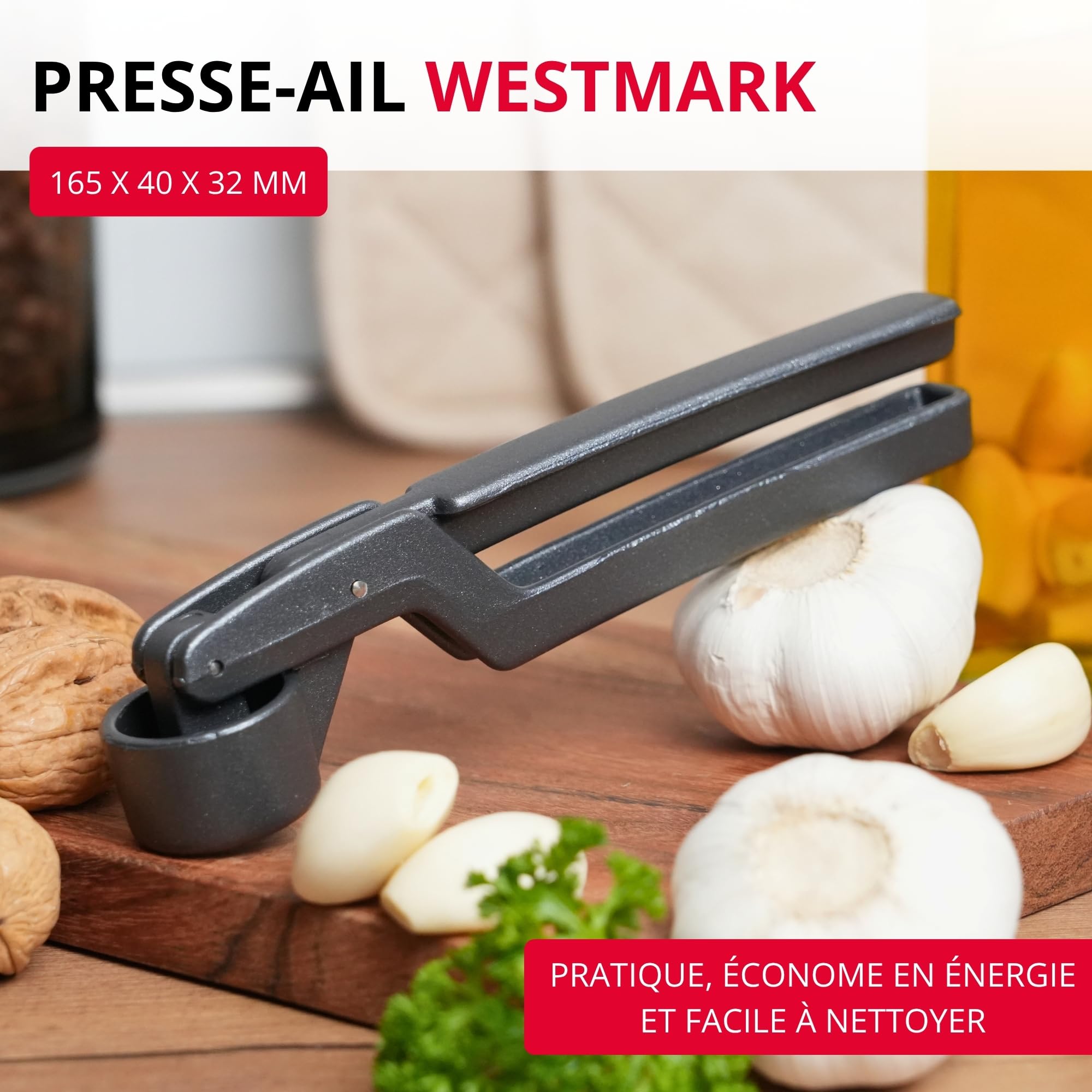 westmark-novapress-black-edition-presse-ail-et-presse-gingembre-ergonomique-de-q image 2