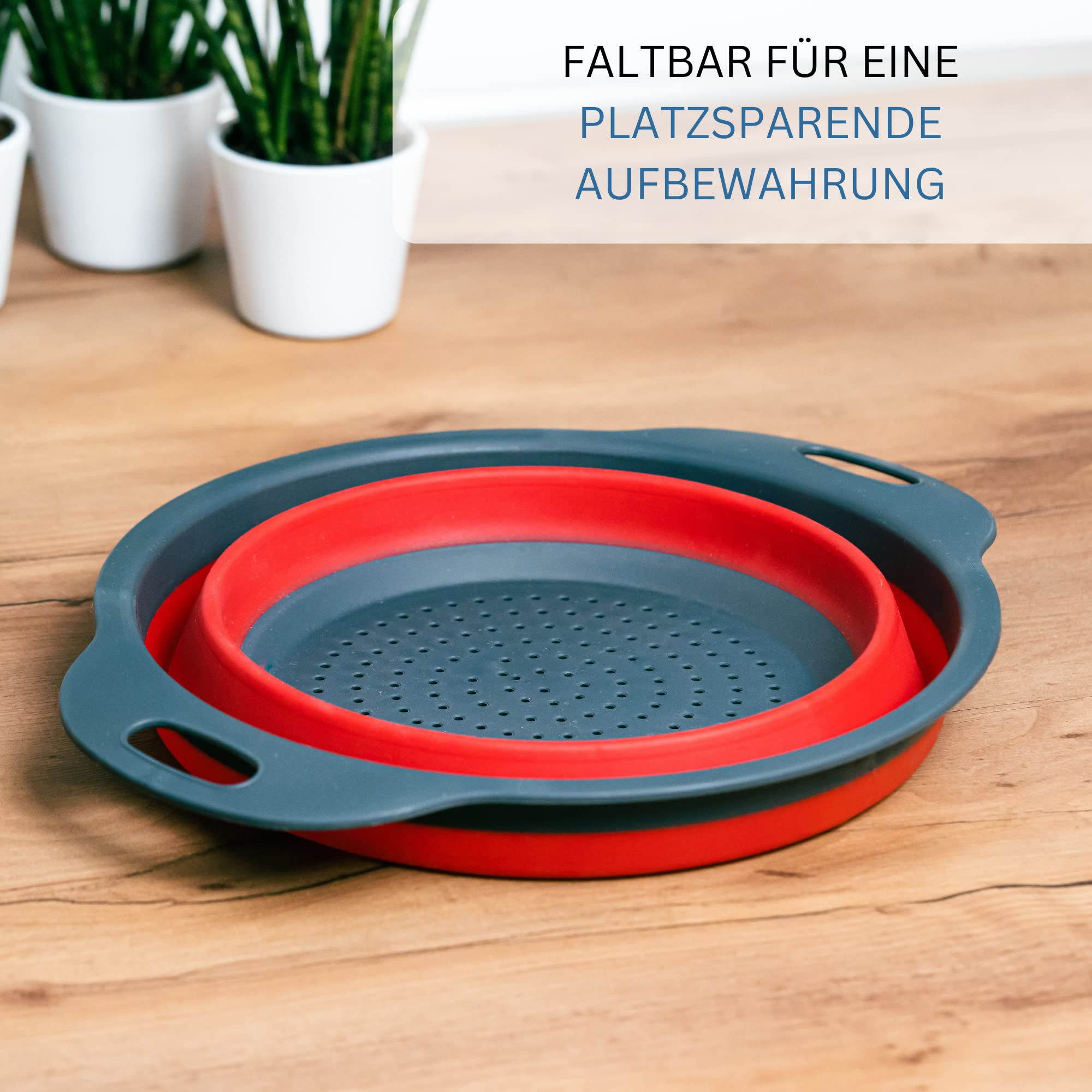 westmark-passoire-pliable-repliable-22-cm-plastique-pp-tpe-anthracite-rouge-2122 image 2