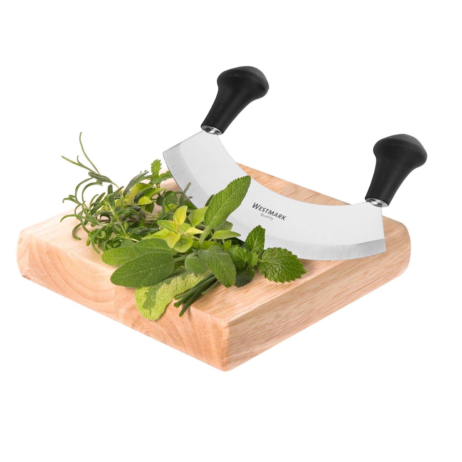 westmark-uno-couteau-hachoir-herbes-1-lame-avec-double-poign-e-coupe-pizza-acier image 5