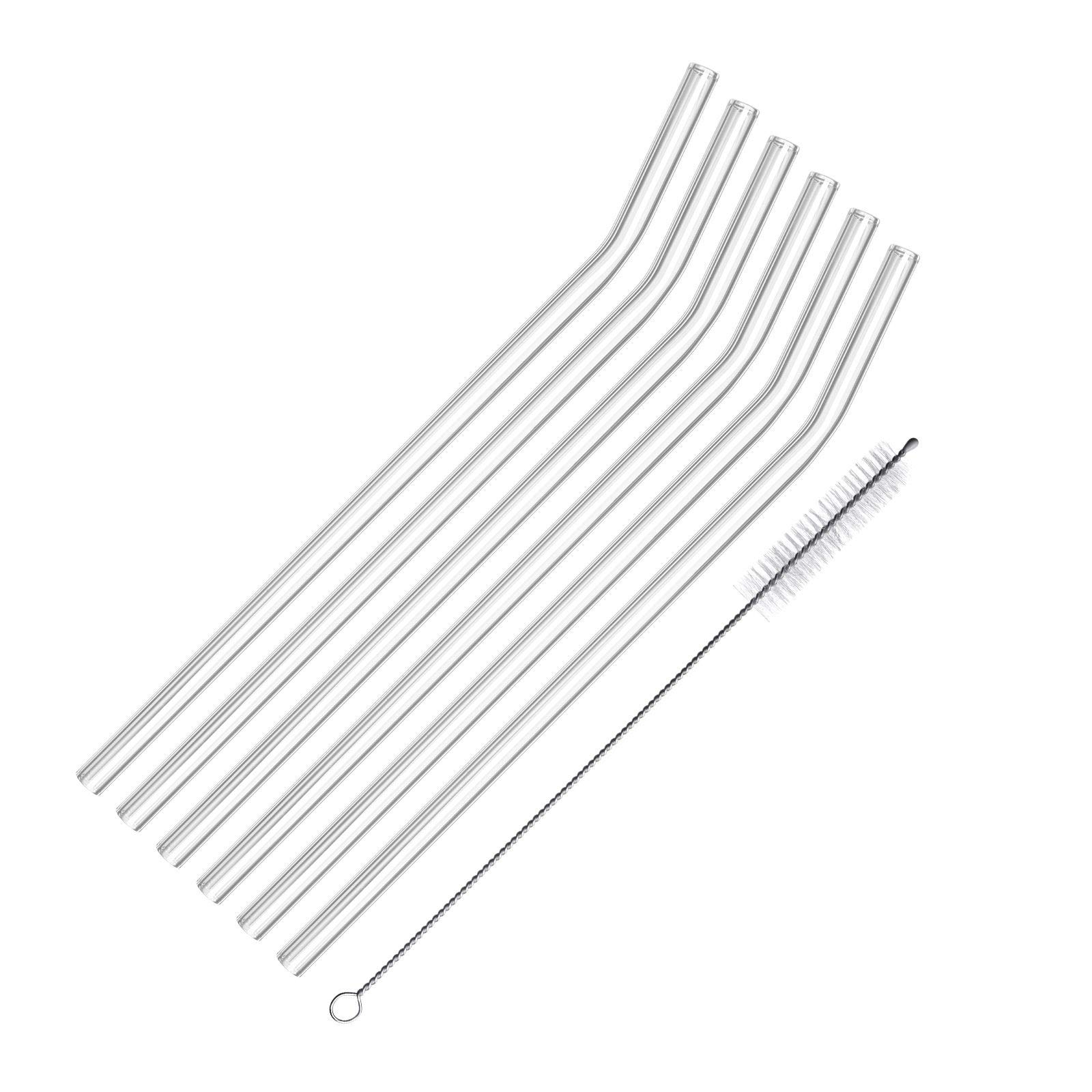 westmark-glas-knick-lot-de-6-pailles-en-verre-borosilicat-coud-es-20-cm-avec-bro image 1