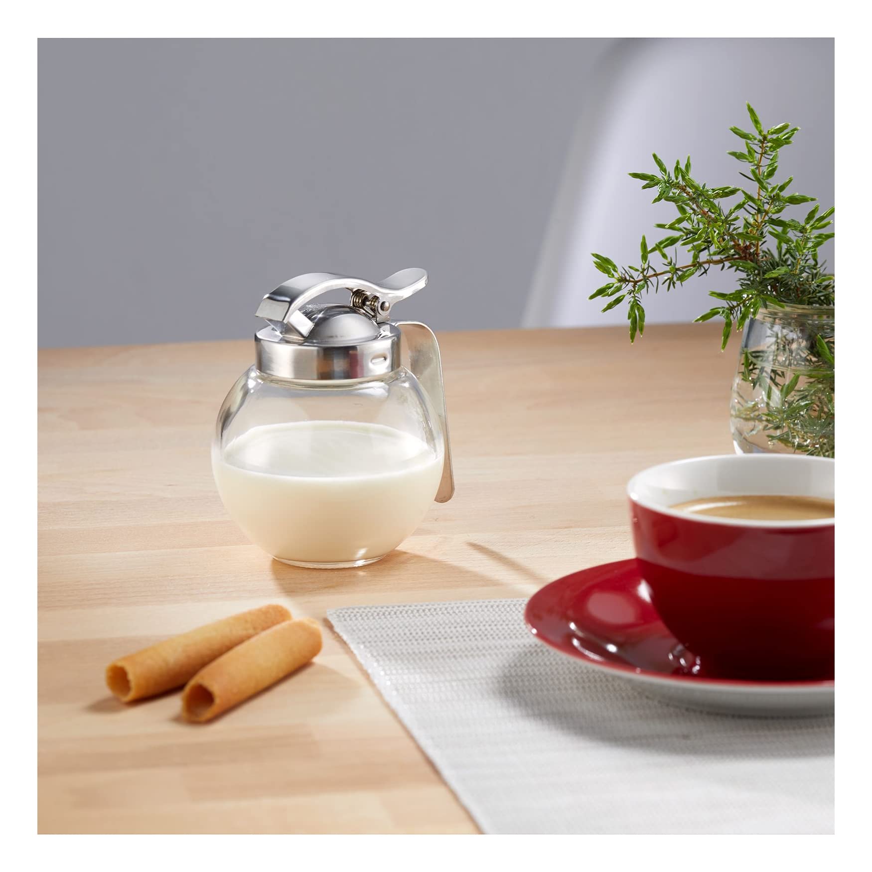westmark-654022e2-roma-lot-de-6-distributeurs-miel-en-verre-et-acier-inoxydable- image 2