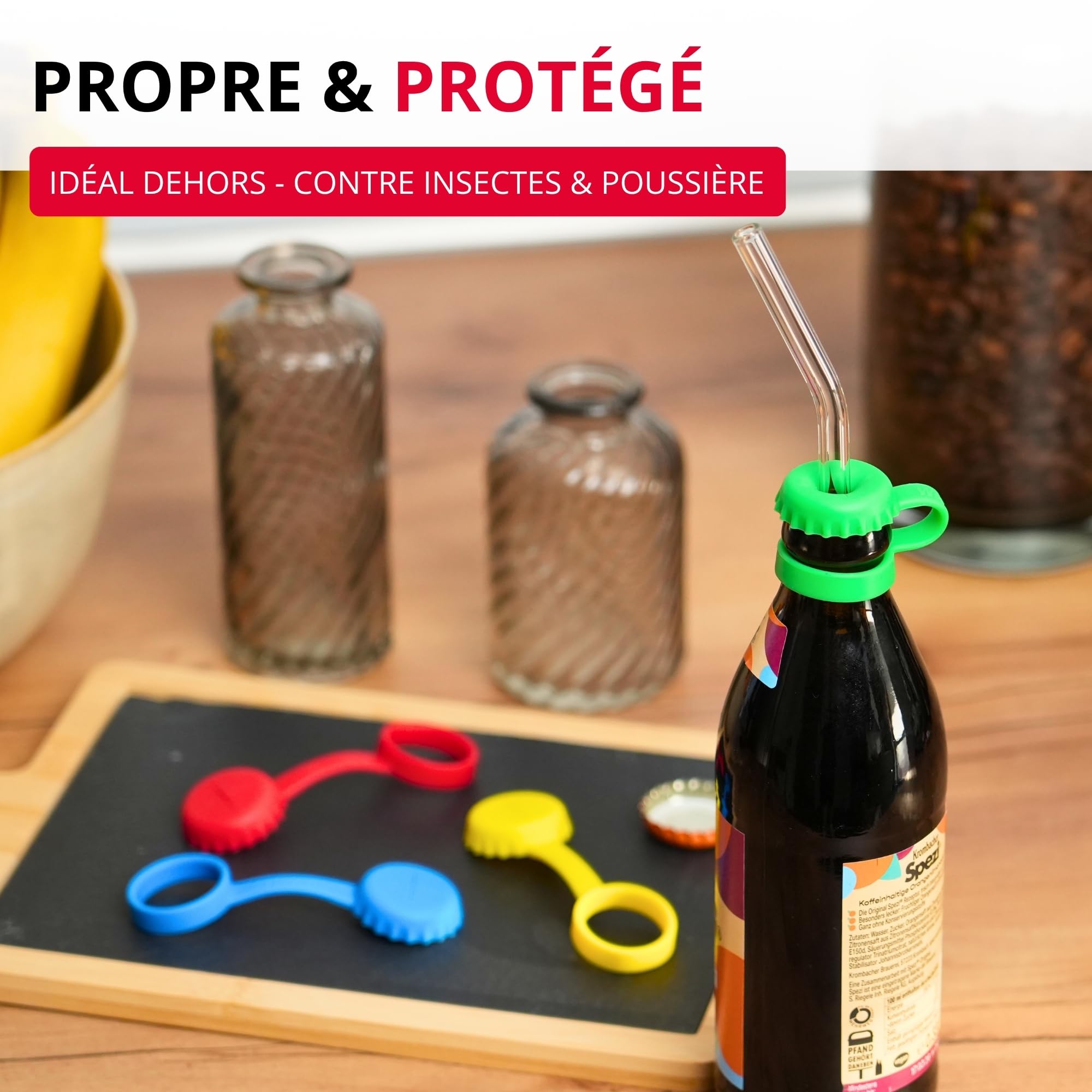 westmark-44412260-lot-de-4-bouchons-en-silicone-avec-fente-pour-pailles-sans-bpa image 5