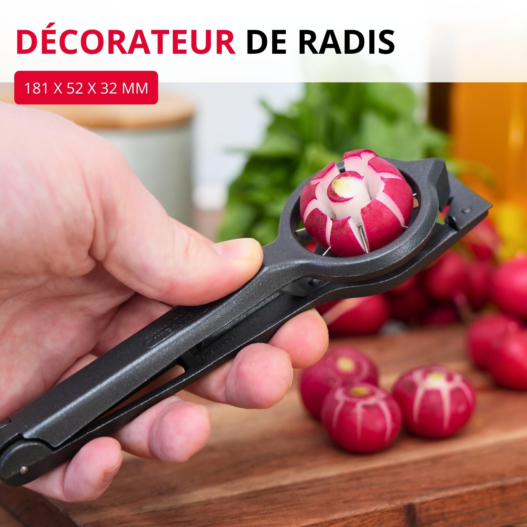 westmark-decoretto-black-edition-coupe-radis-d-coratif-pour-roses-de-radis-et-ga image 2